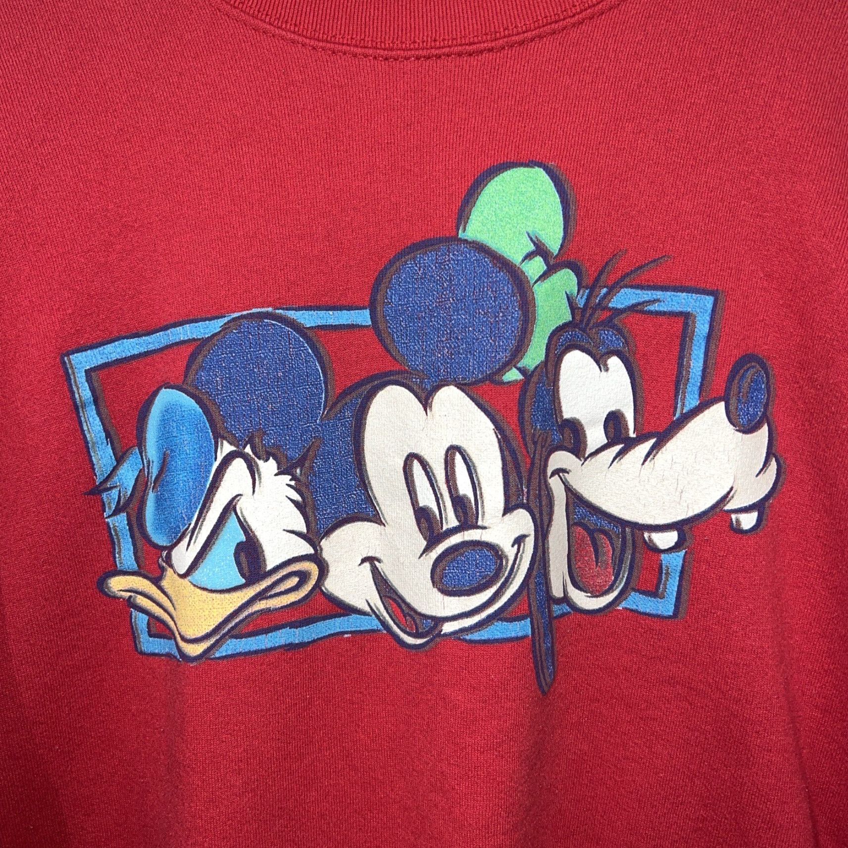 Disney VINTAGE Disney Tultex Maximum Sweats Sweatshirt Mens XL Red Pullover Size US XL / EU 56 / 4 - 2 Thumbnail