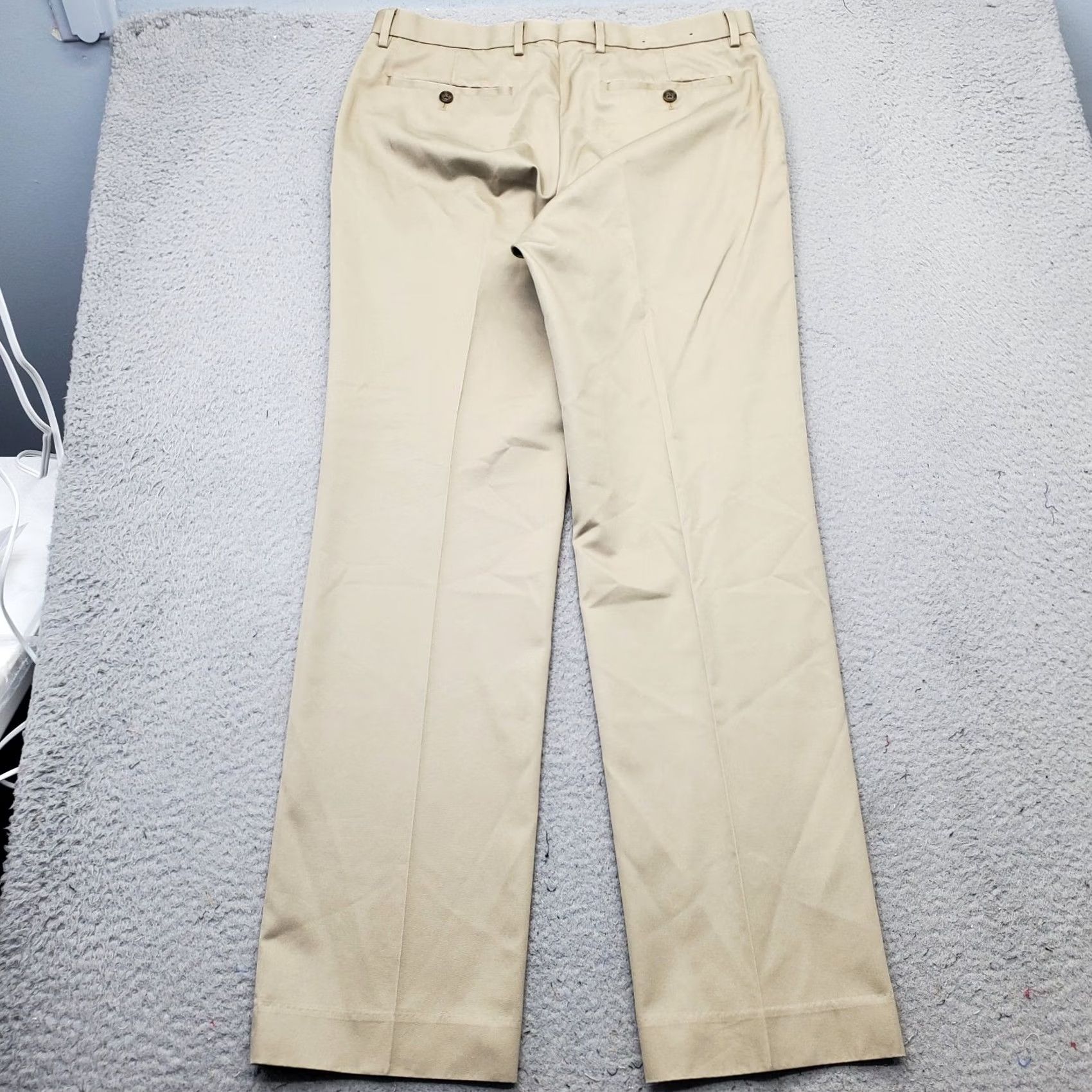 Banana Republic Banana Republic Mens Dress Pants 33 Tan Slim Fit Non-Iron Formal Tailored Shirt? Size US 33 - 2 Thumbnail