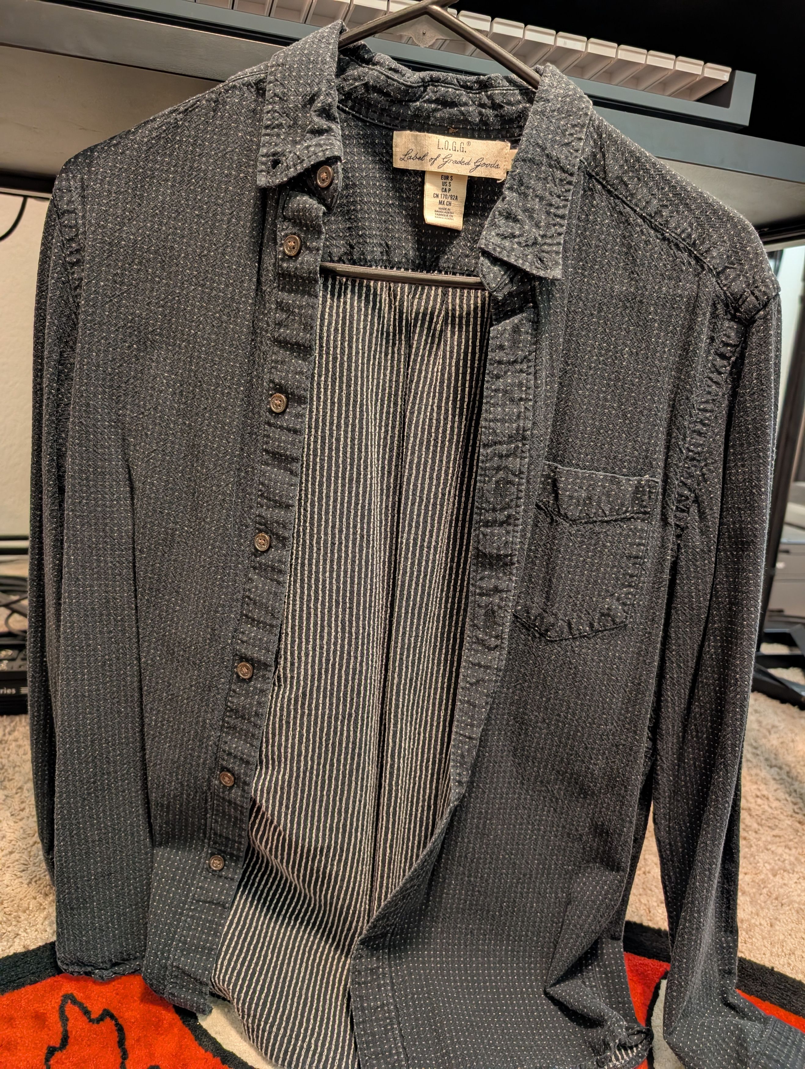H&M Black Dotted Shirt Size US S / EU 44-46 / 1 - 7 Thumbnail