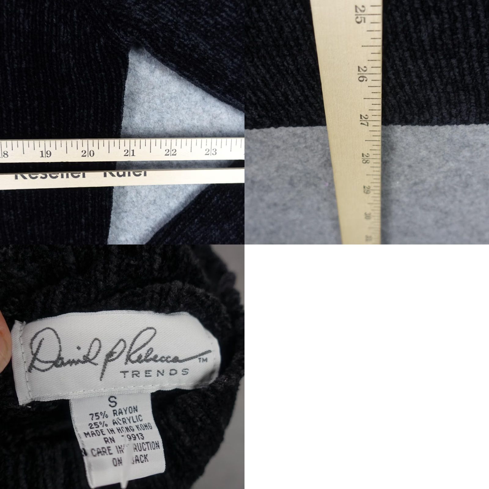 Vintage VINTAGE Daniel P. Rebecca Trends Sweater Womens Small Black Ribbed Turtleneck 90s Size S / US 4 / IT 40 - 8 Thumbnail