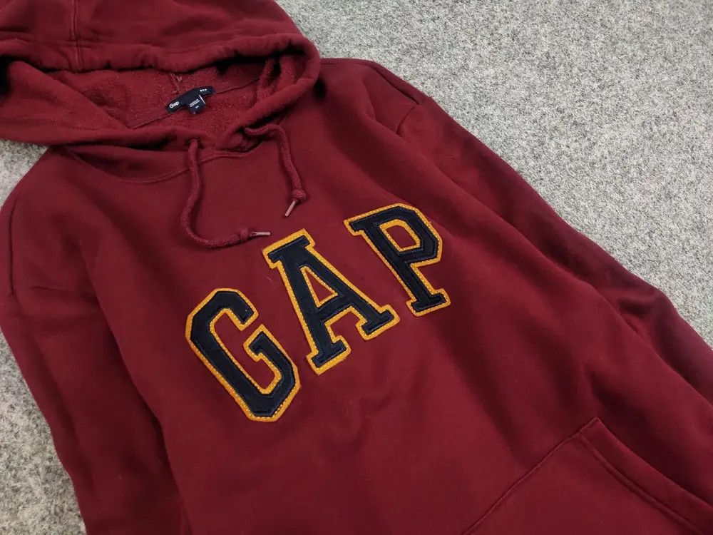 Gap Vintage Gap Burgundy Logo Classic Hoodie Y2K Hype Style Size US L / EU 52-54 / 3 - 5 Thumbnail