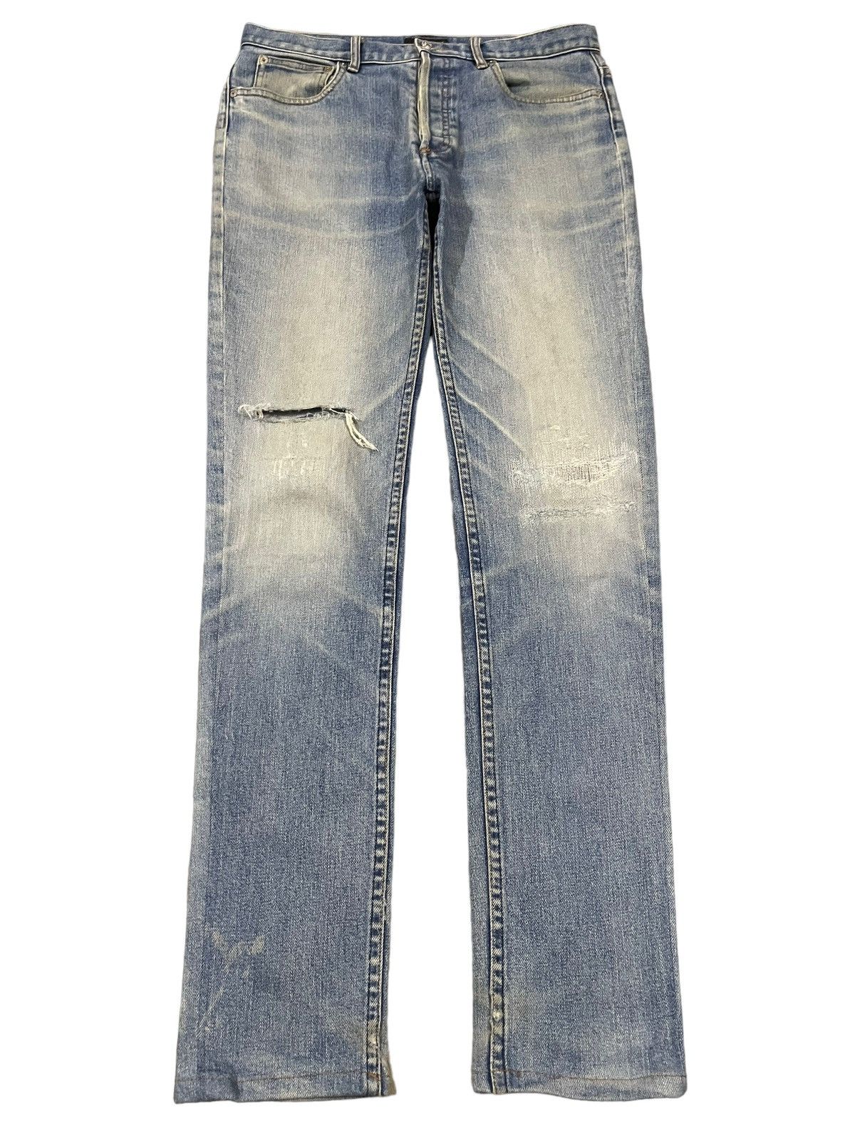 A.P.C. Vintage Japan Apc Blue Wash Style Distress Jeans Size US 30 / EU 46 - 1 Thumbnail