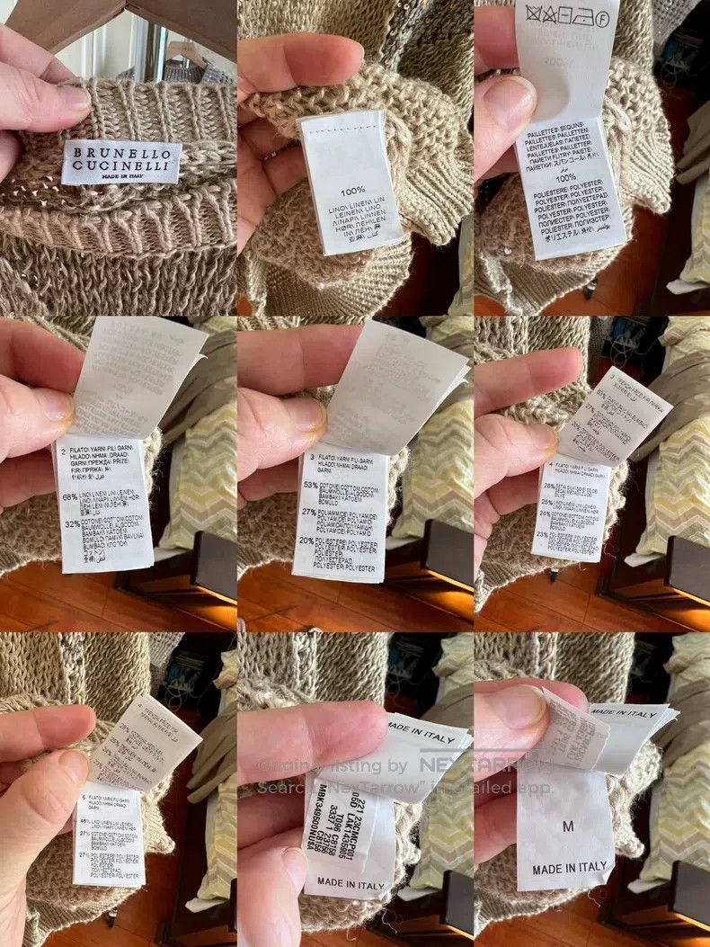 Brunello Cucinelli Brunello Cucinelli Sequin Linen Top Size M / US 6-8 / IT 42-44 - 5 Thumbnail