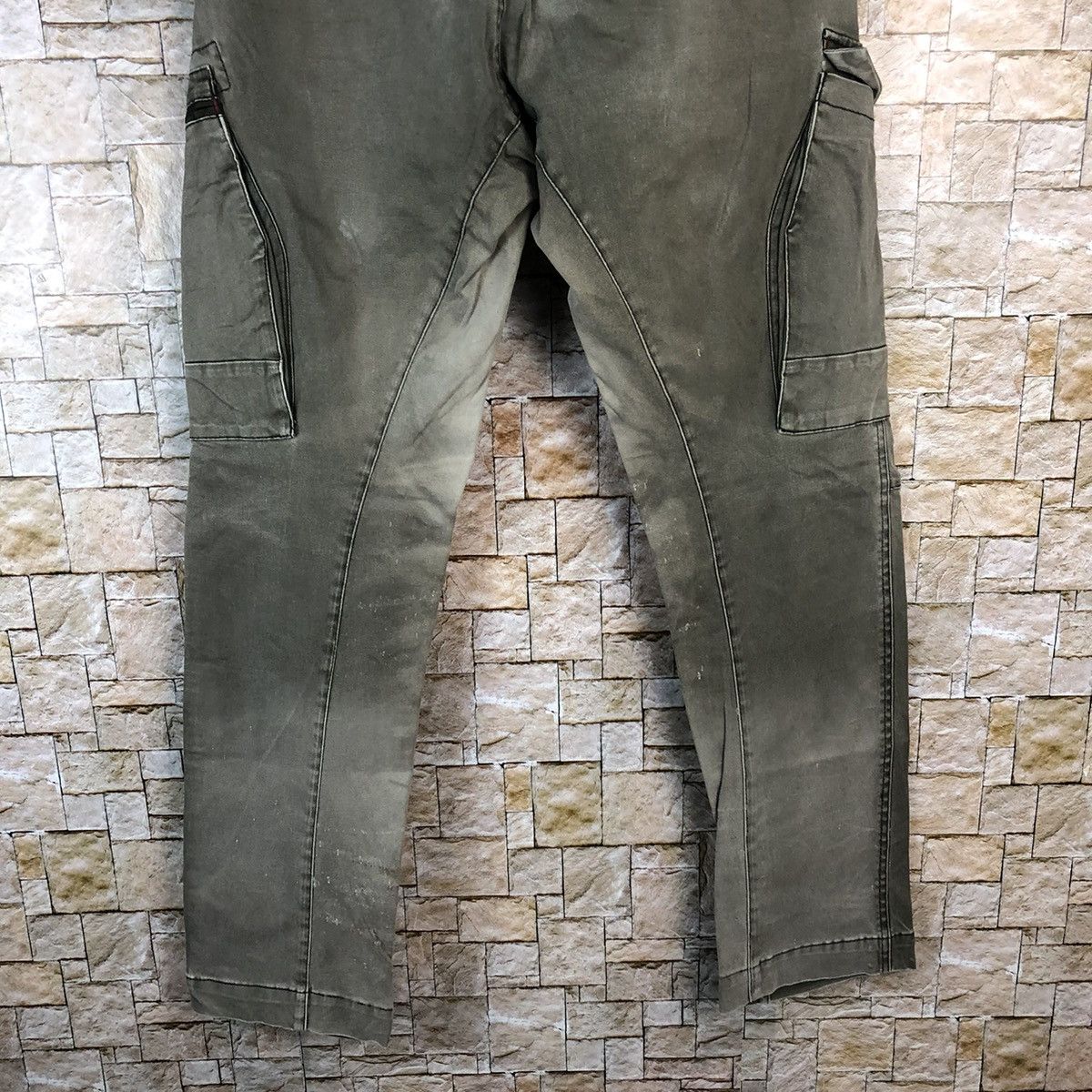 Faded Glory × Japanese Brand Genba Grey faded tactical Cargo Multipocket Pants #A1148 Size US 32 / EU 48 - 17 Thumbnail