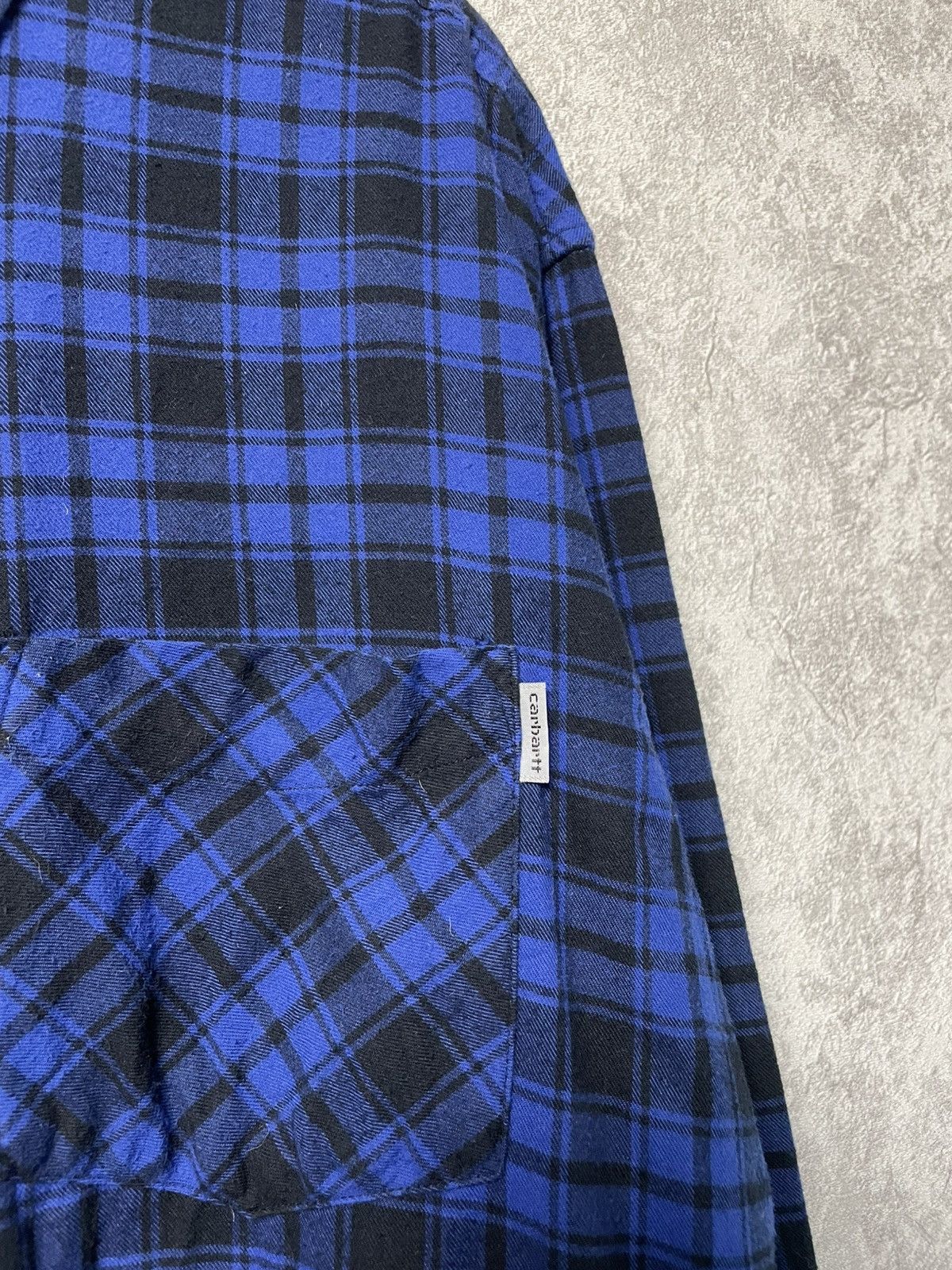Carhartt Carhartt Blue Flannel Long Sleeve Button-Up Shirt Size US XL / EU 56 / 4 - 3 Thumbnail