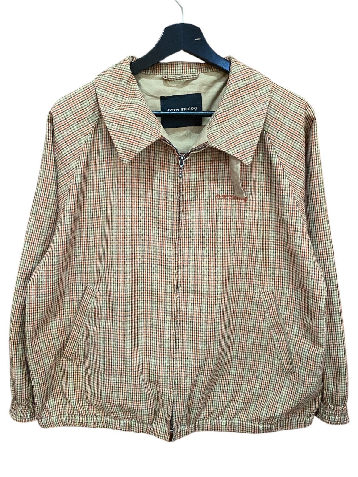 Japanese Brand Double Name Vintage Plaid Zip-Up Jacket – Retro Casual Size L / US 10 / IT 46 - 1 Thumbnail