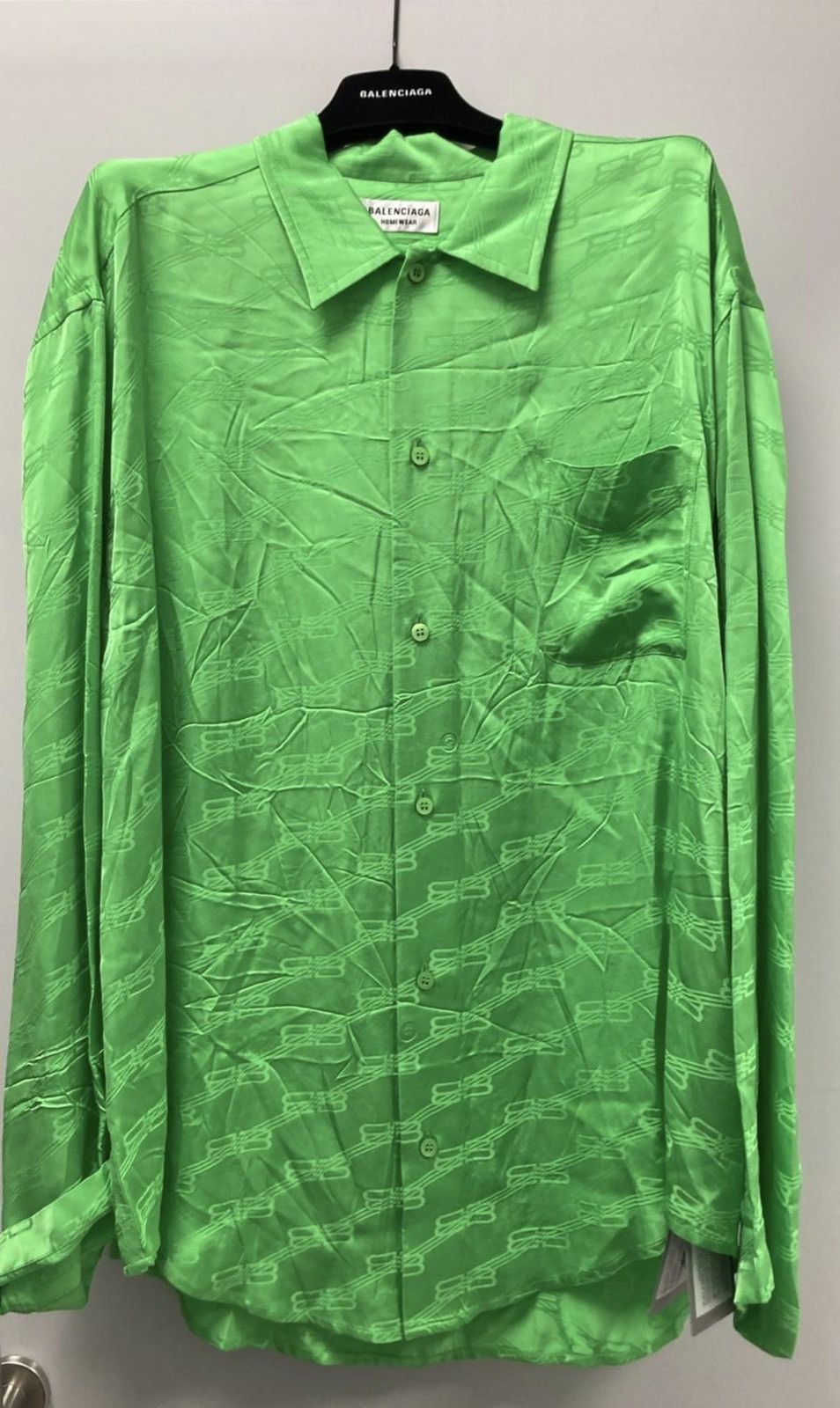 Balenciaga Monogram Viscose Jacquard Shirt Size US M / EU 48-50 / 2 - 1 Preview