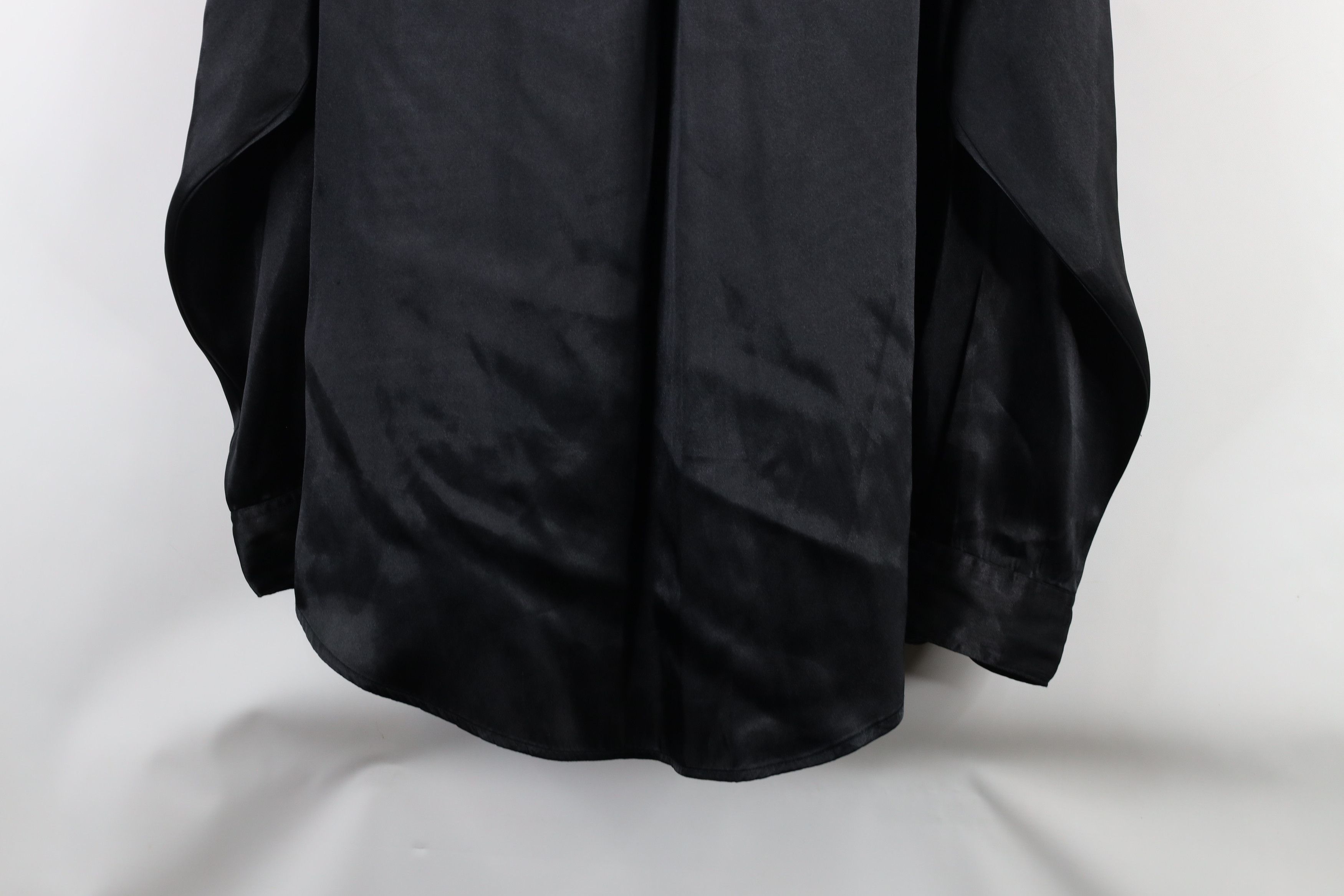 Vintage Vintage 90s Streetwear Polyester Collared Button Shirt Black Size US M / EU 48-50 / 2 - 15 Thumbnail