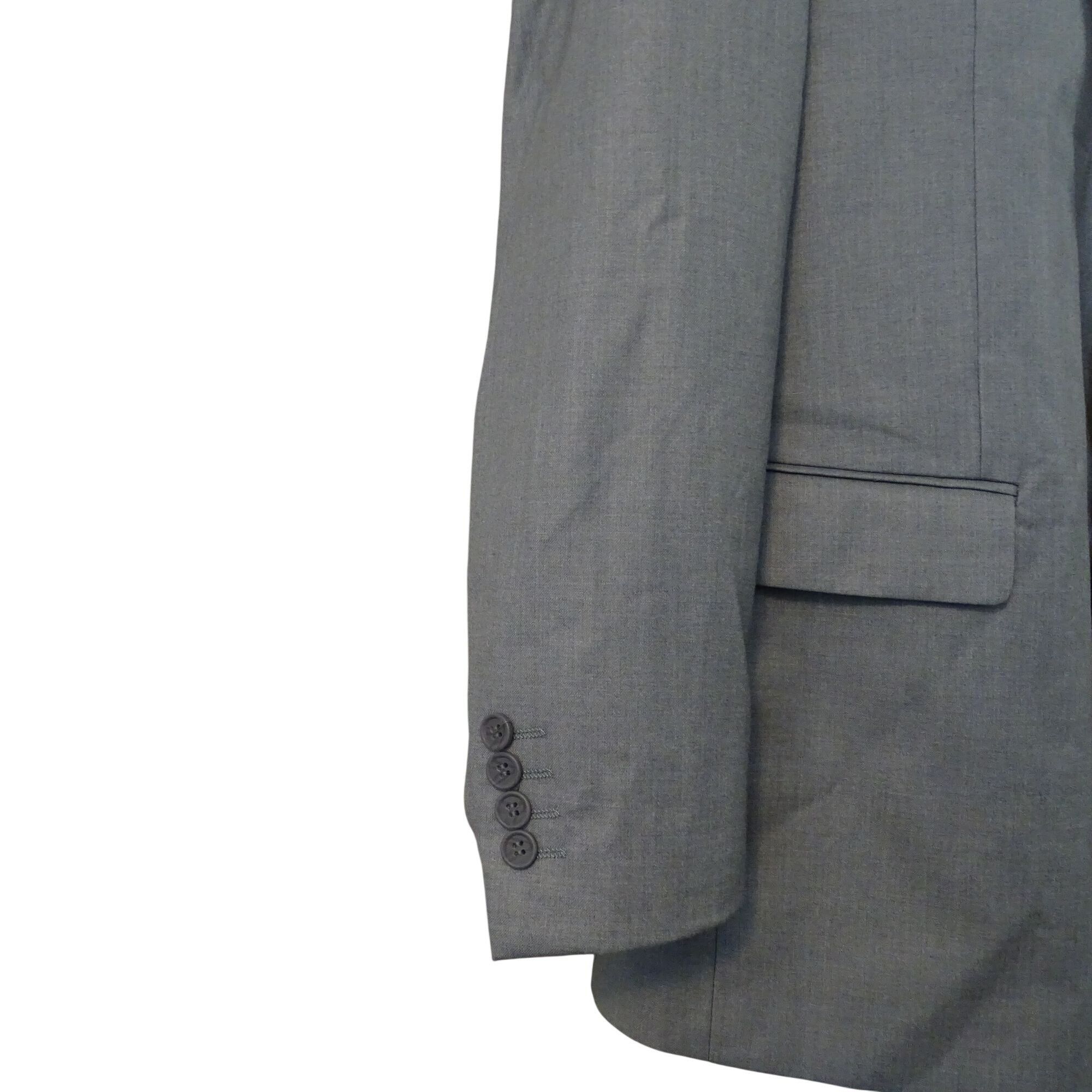 Other Renoir Men Gray 2-Button Suit Jacket Size 38 LONG Classic Size 38L - 3 Thumbnail