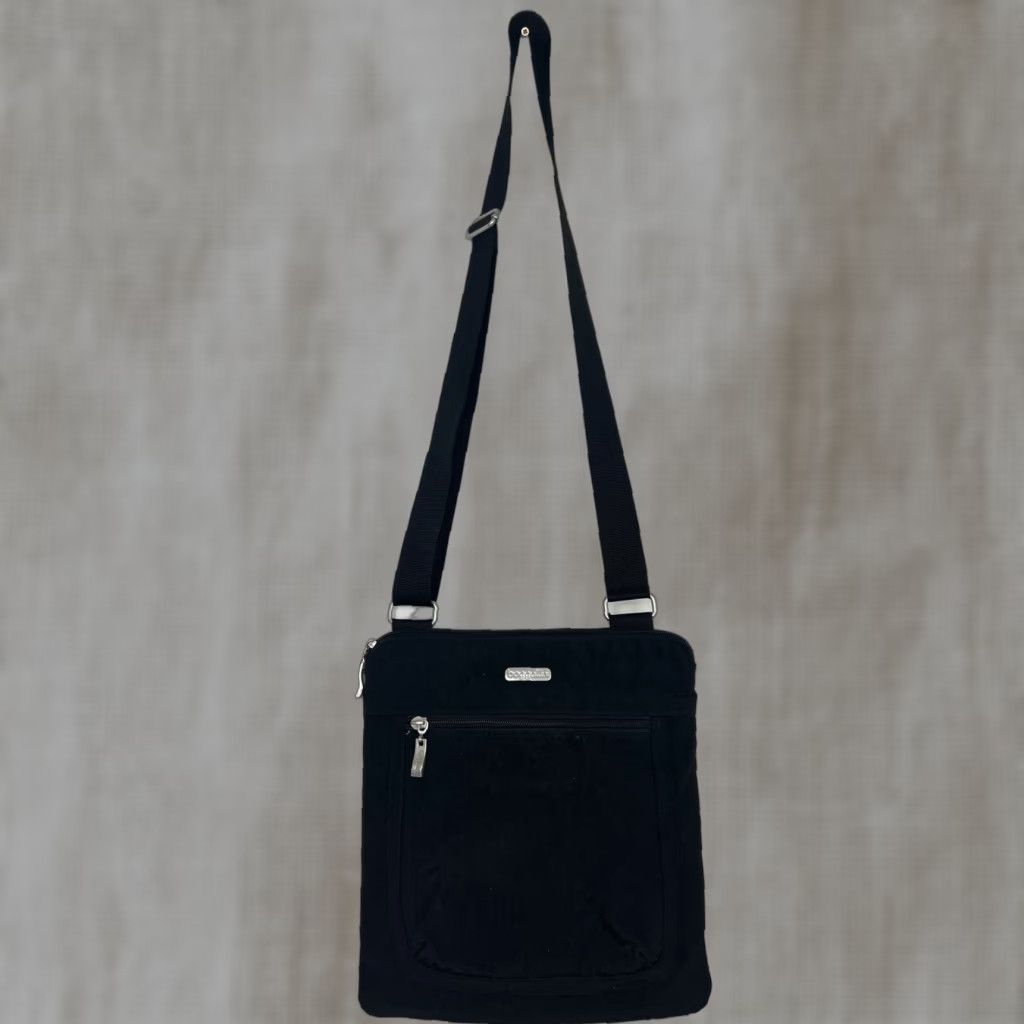 Vintage Baggallini Crossbody Bag Medium Black Nylon Polyester Adjustable Strap Womens Size ONE SIZE - 1 Thumbnail