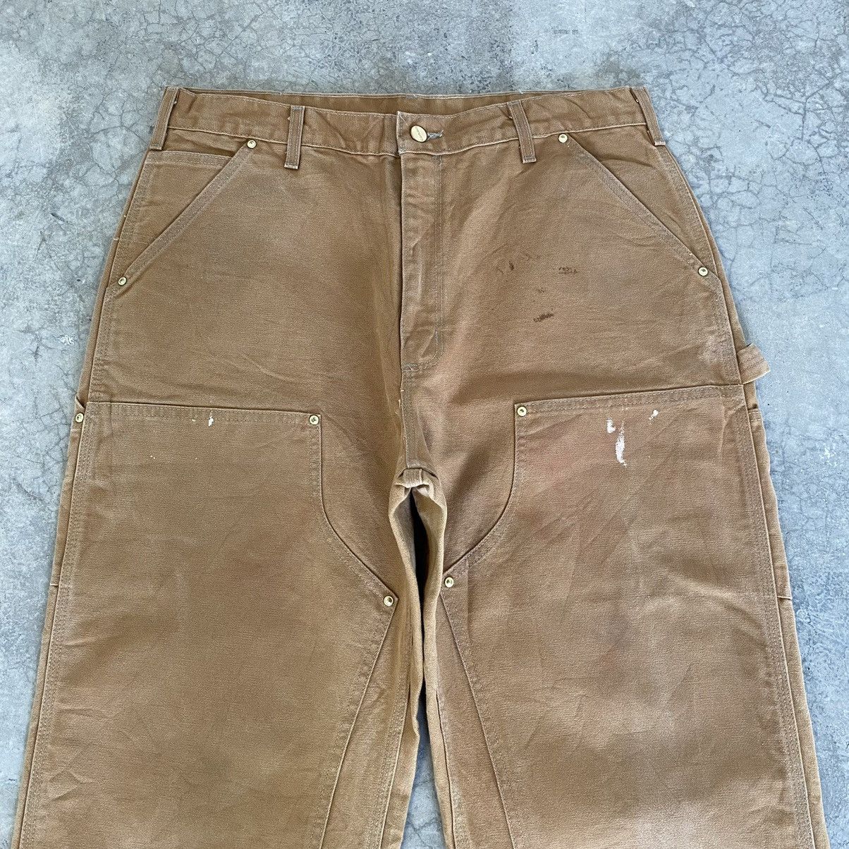 Carhartt Vintage Carhartt Double Knee Tan Carpenter Workwear Pants Size US 35 - 4 Thumbnail