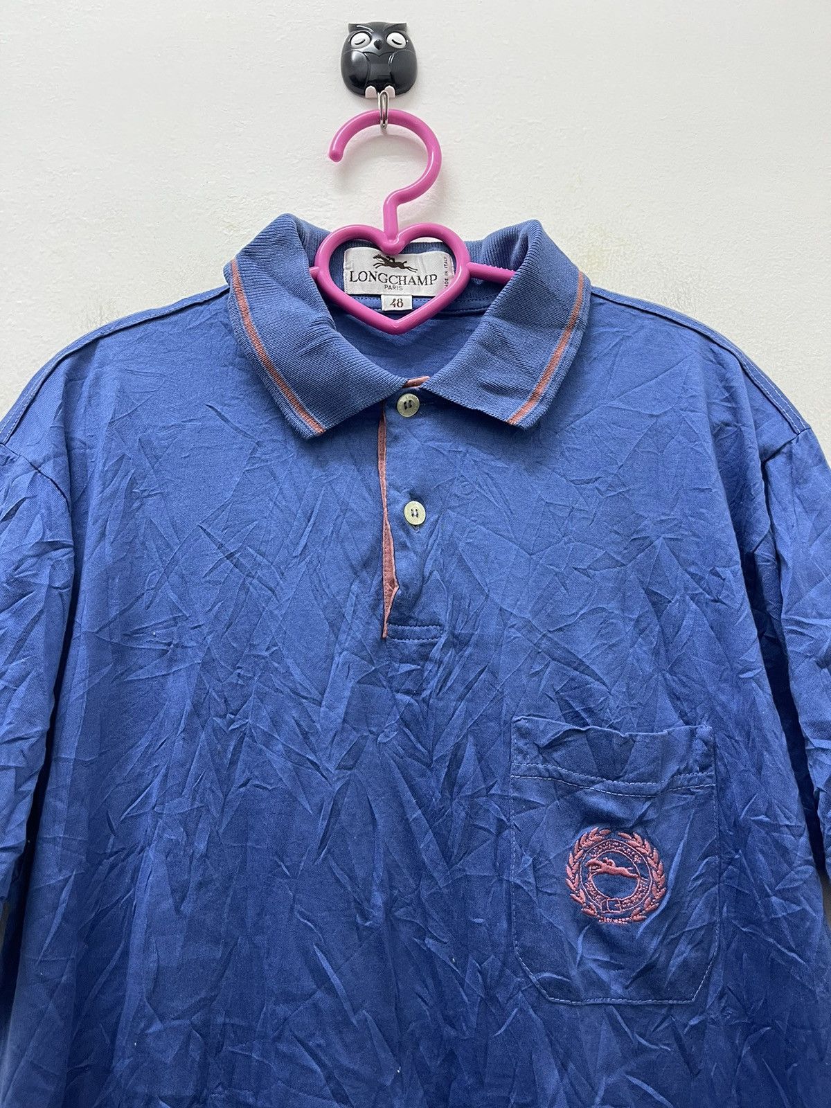 Longchamp Rare Vintage LONGCHAMP Paris Polo Tee Size US M / EU 48-50 / 2 - 2 Thumbnail