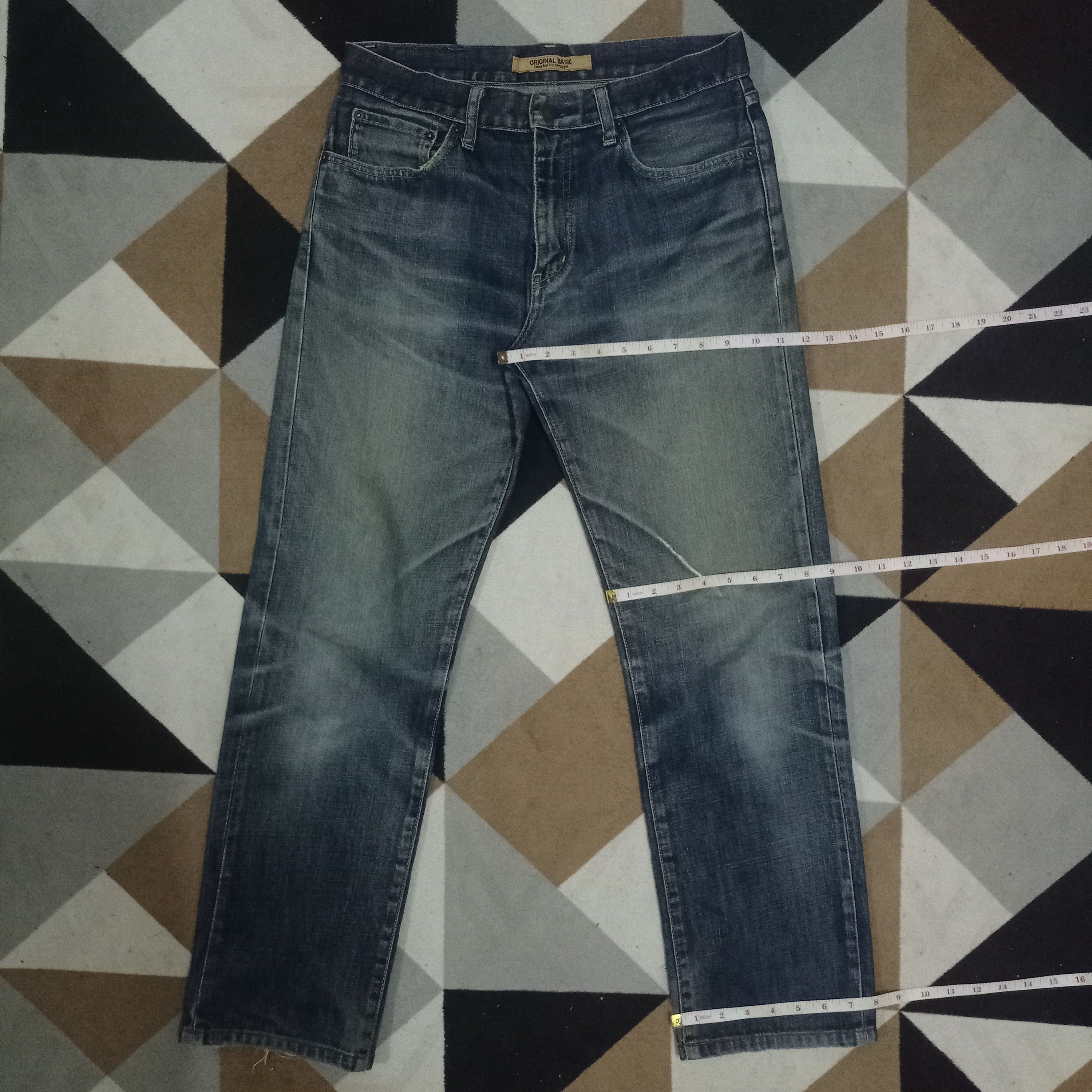 Japanese Brand × Uniqlo Vintage Japanese Uniqlo Mud Wash Distressed Loose Jeans Size US 31 - 11 Thumbnail