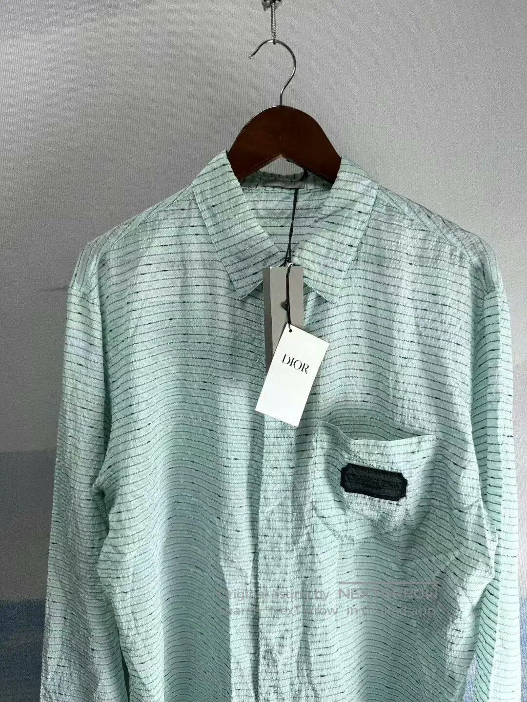Dior dior mint green silk shirt with label. Size US L / EU 52-54 / 3 - 2 Thumbnail