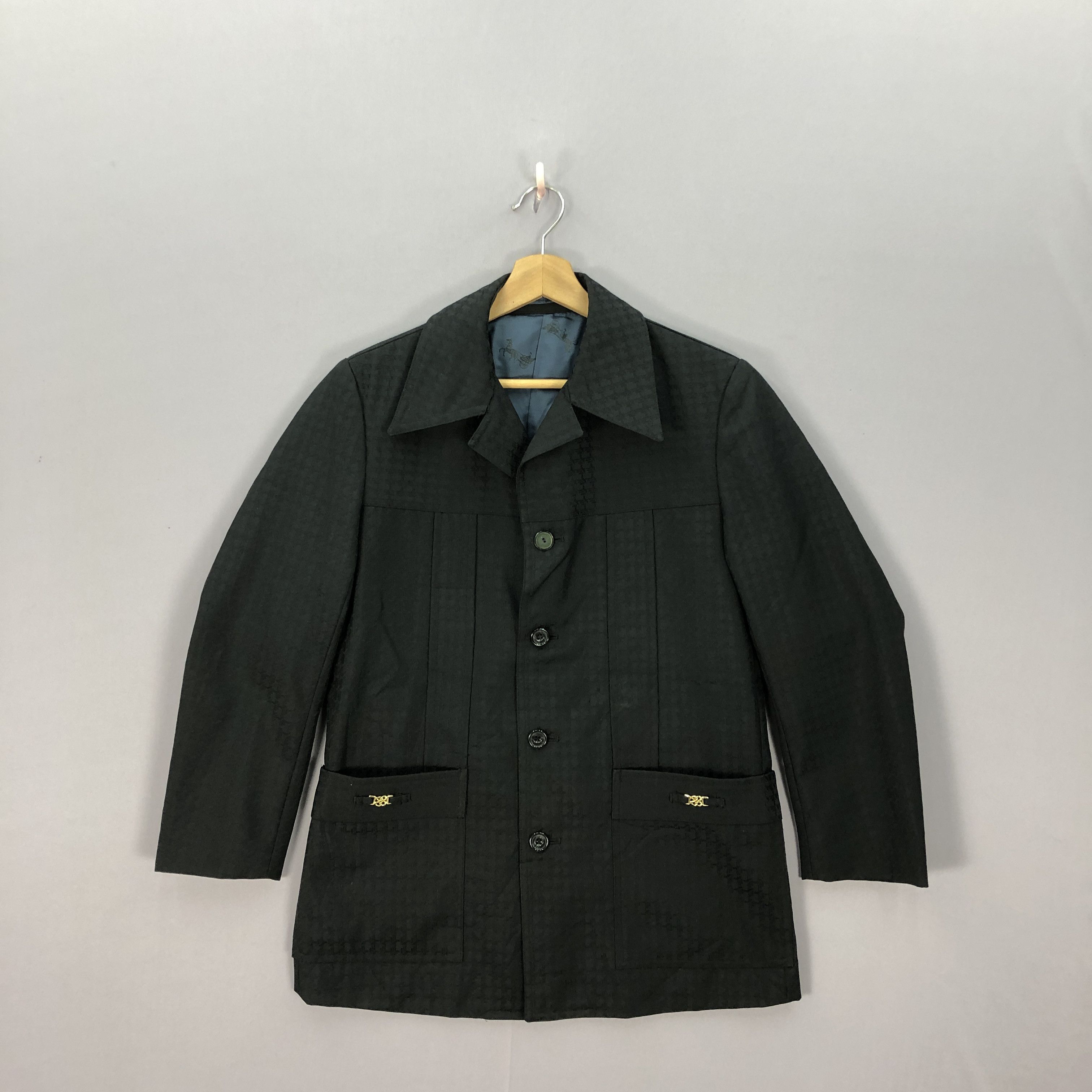 Japanese Brand × Vintage Vintage V5 Japanese Brand Coat Houndstooth Jacket Size US M / EU 48-50 / 2 - 1 Thumbnail