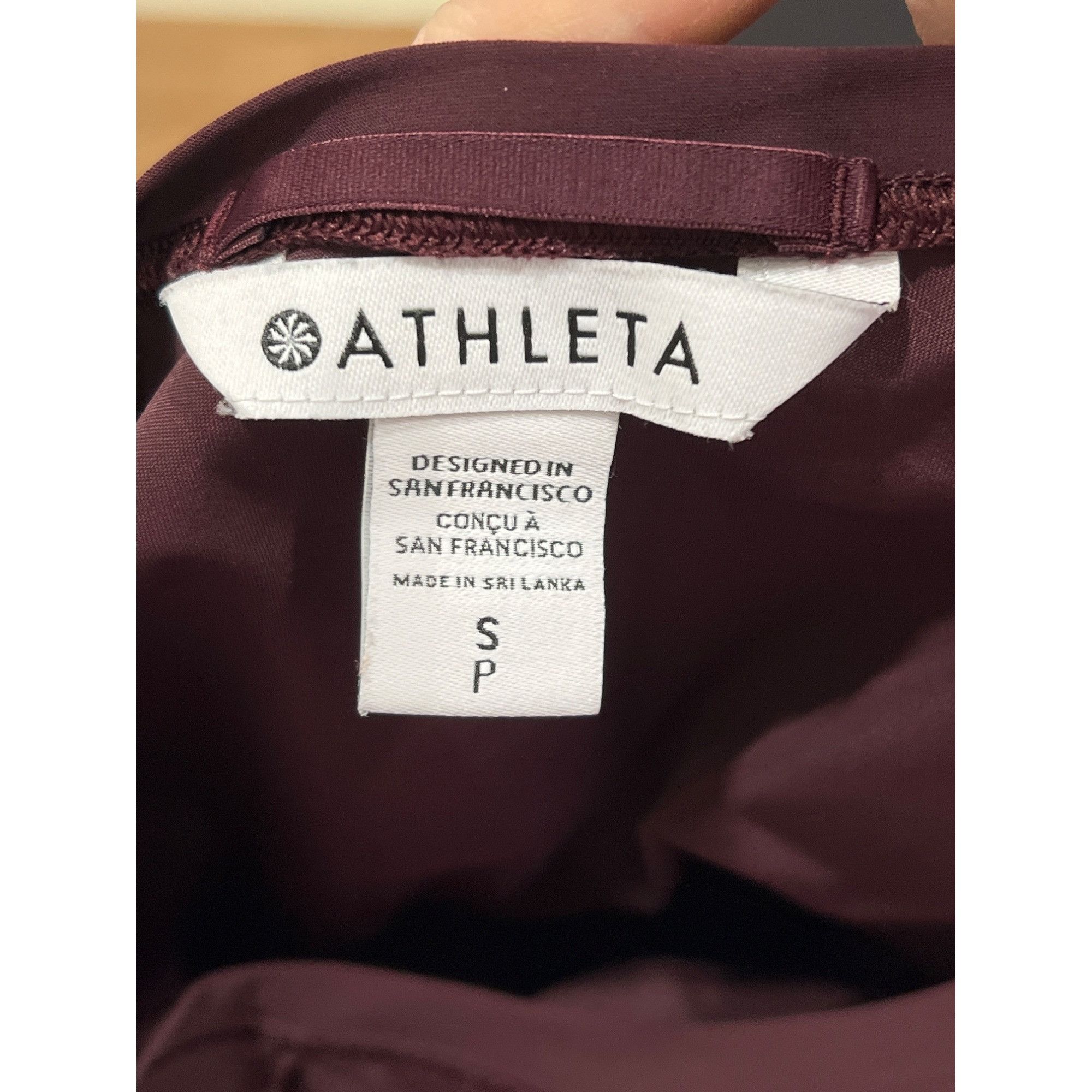 Athleta Athleta Womens Long-Sleeve Burgundy Performance Top SP Light Size S / US 4 / IT 40 - 3 Thumbnail