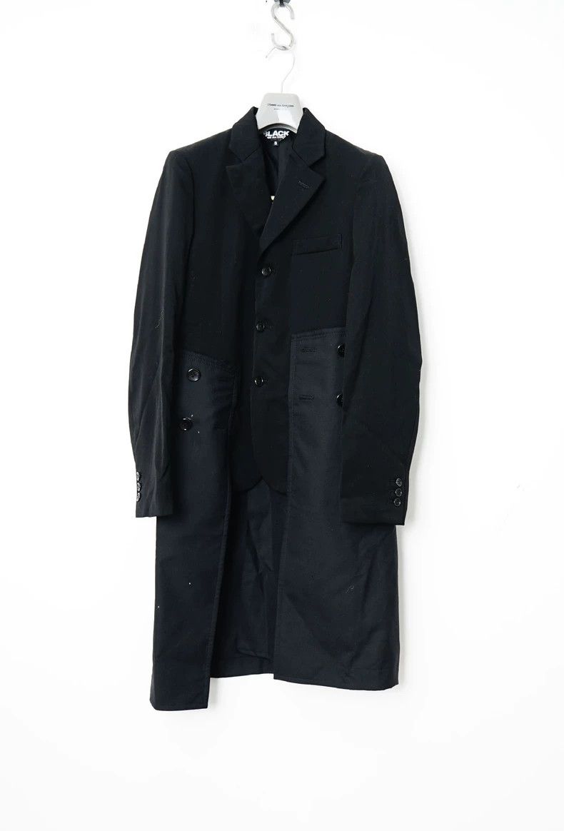 Comme Des Garcons Knife cut paneled midi wool blazer