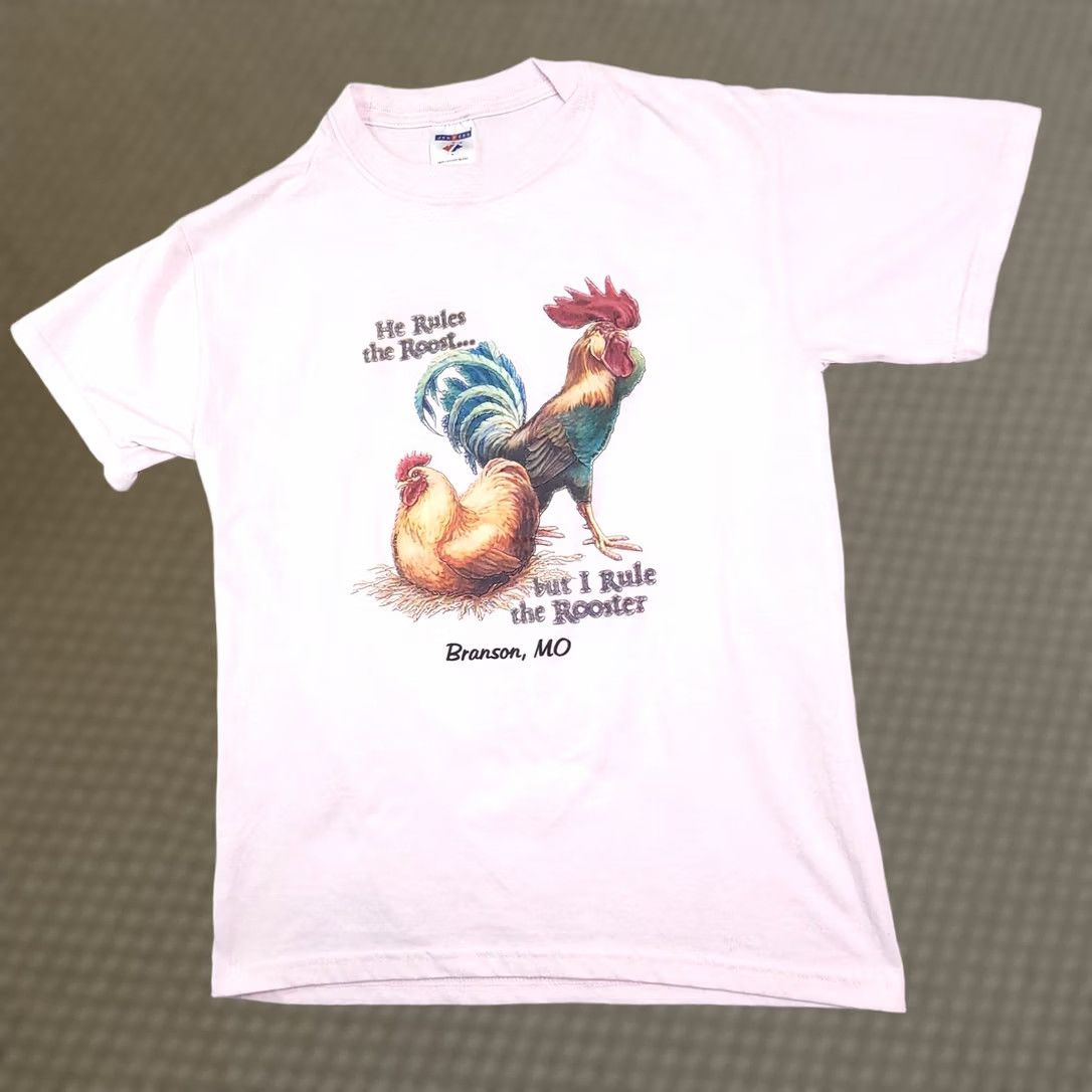 Jerzees VINTAGE Jerzees T Shirt Women’s Small Pink I Rule The Rooster Branson Mo Tee Shirt Size S / US 4 / IT 40 - 1 Thumbnail