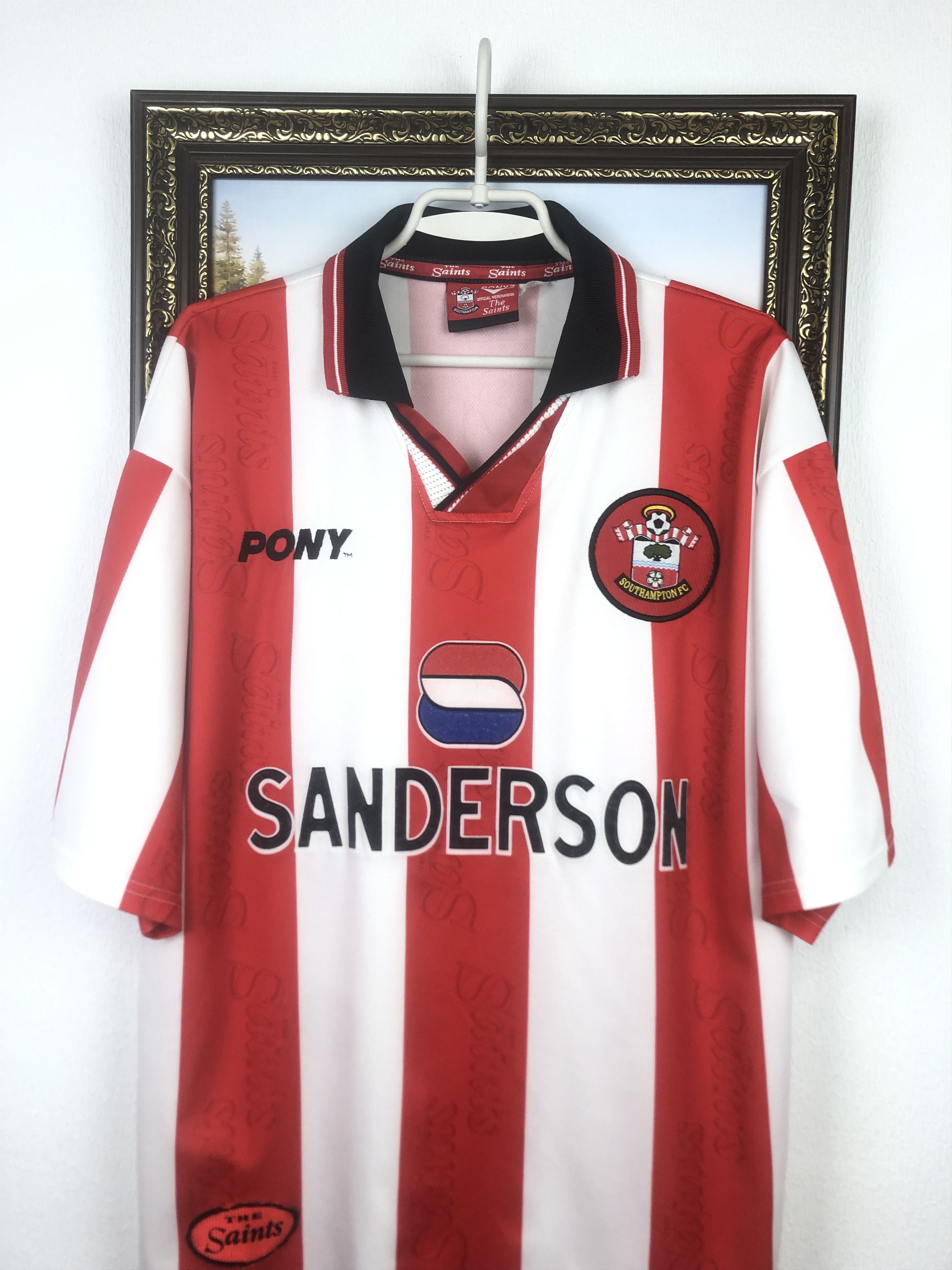 Vintage Southampton football shirt 1997 Soccer Jersey Pony Trikot Size US XL / EU 56 / 4 - 2 Thumbnail