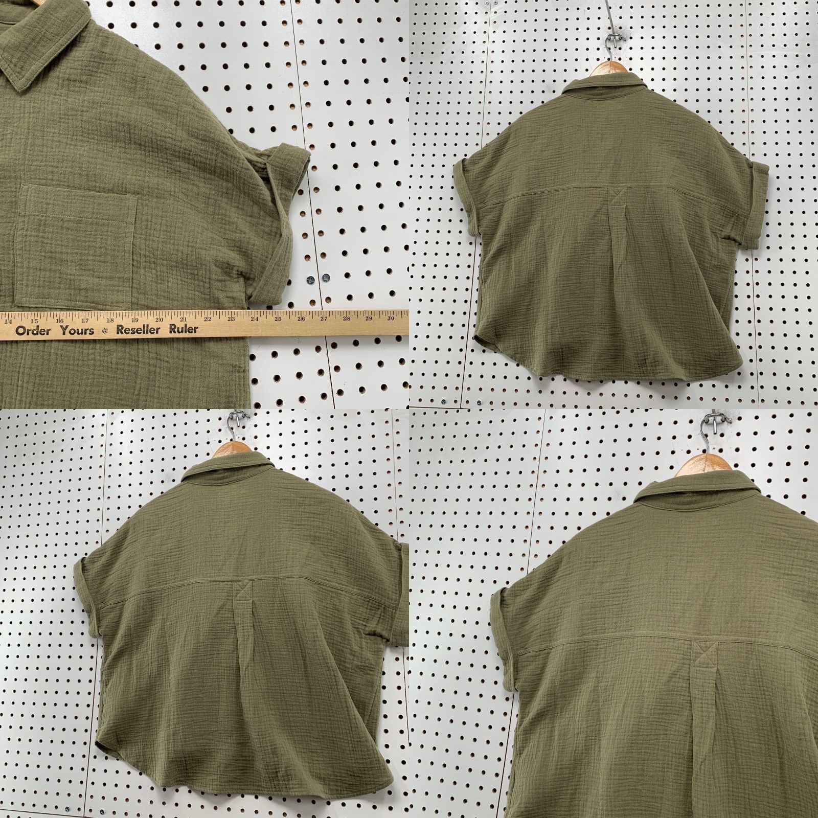 Madewell Madewell Button Top Womens Small Green Lightspun Beachside Shirt Soft Shirt Size S / US 4 / IT 40 - 8 Thumbnail