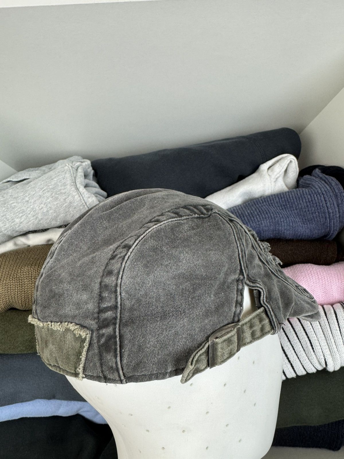Other Men’s Gray Style Ripp Distressed Flat Cap Size ONE SIZE - 11 Thumbnail
