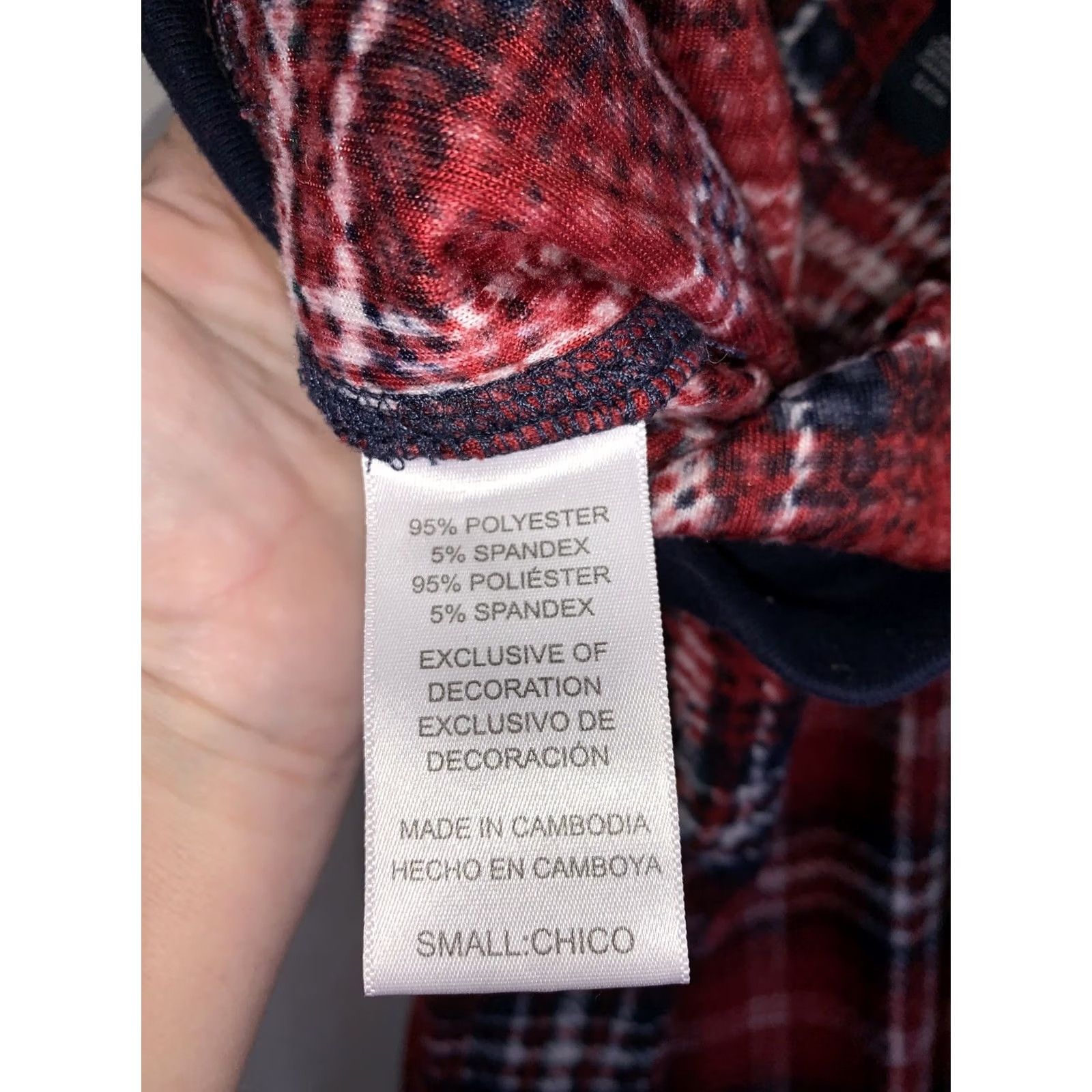 Nautica NAUTICA Womens Size S Lightweight Red Plaid Fleece Pajama Bottoms Pants-7513 Size 28" / US 6 / IT 42 - 7 Thumbnail