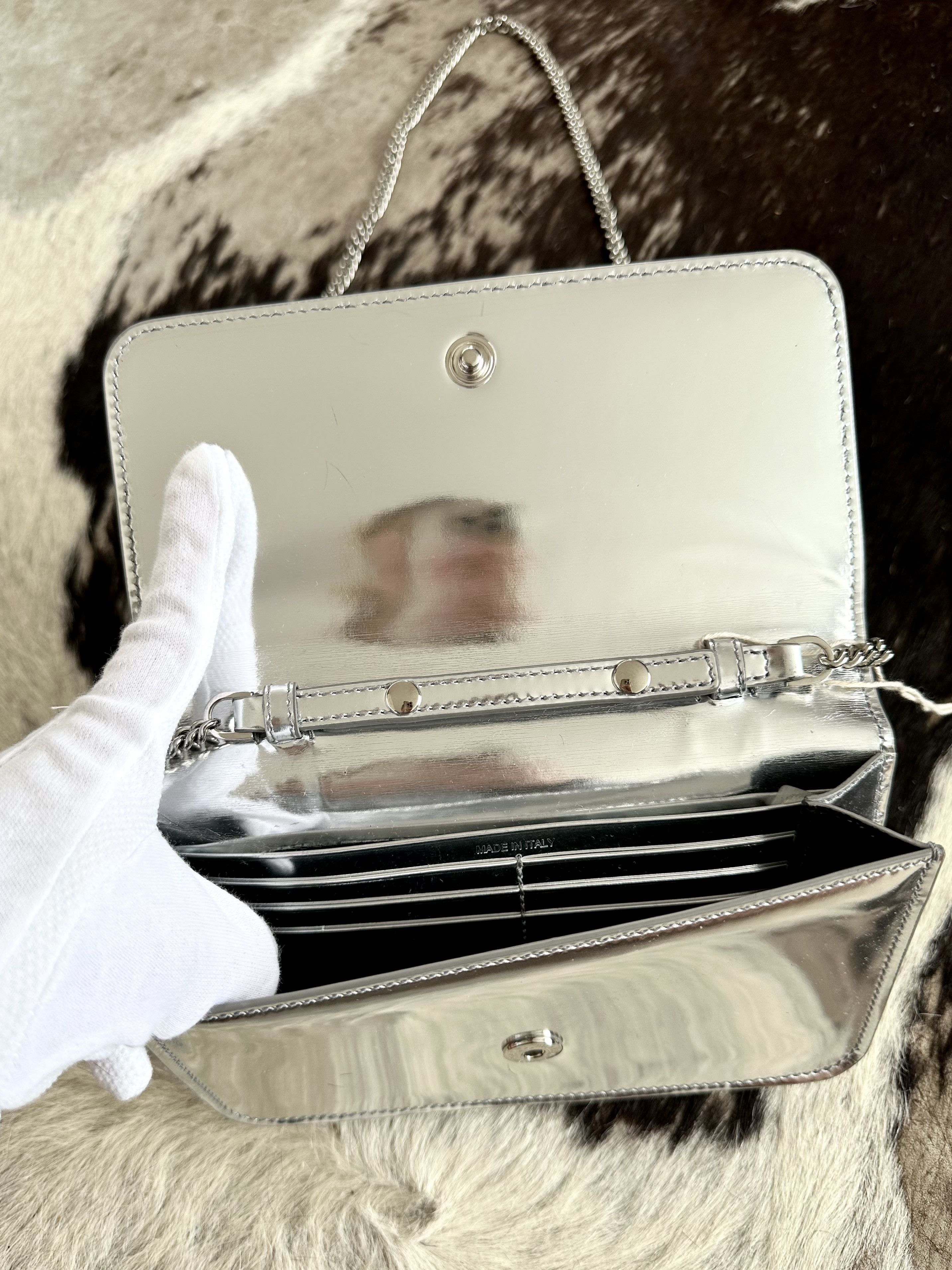 Calvin Klein 205W39NYC × Raf Simons SILVER LOGO EMBOSSED MINI CROSSBODY BAG Size ONE SIZE - 11 Thumbnail