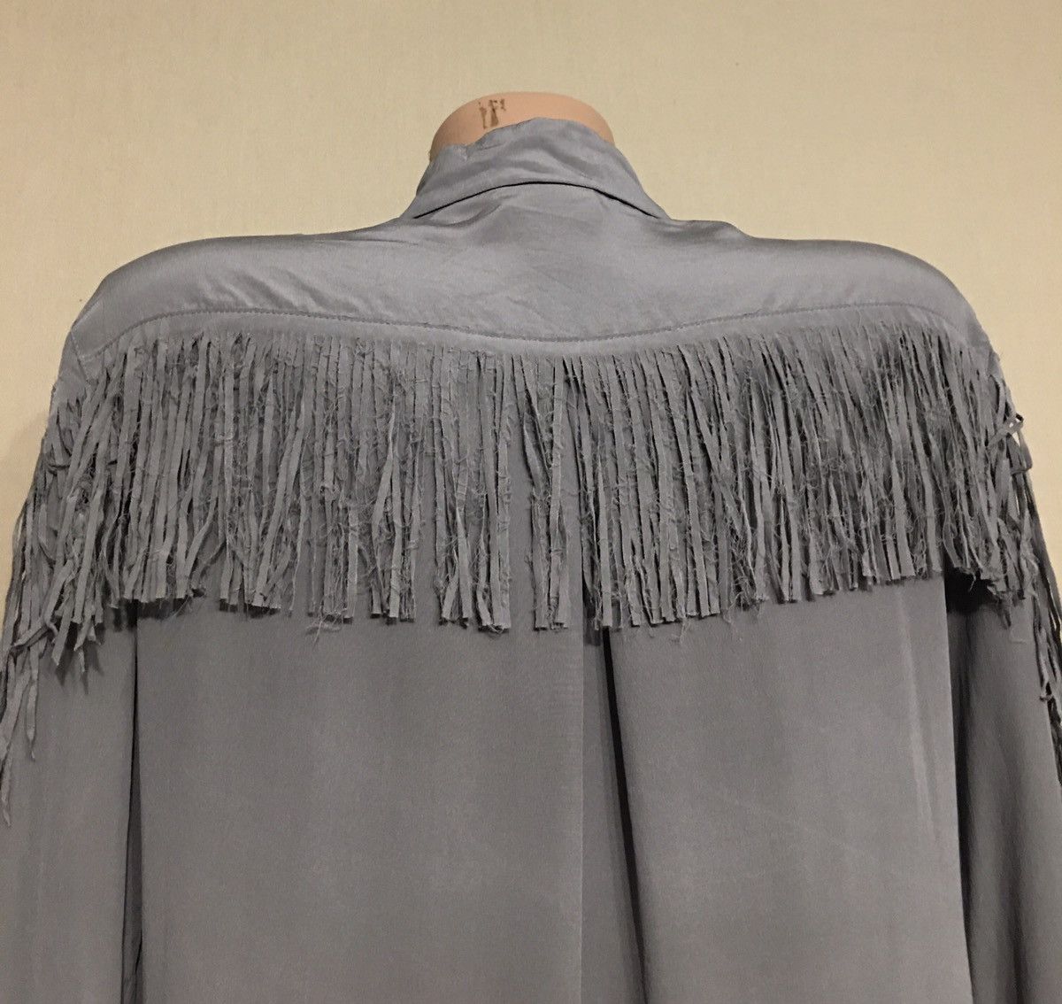 Akris AKRIS Silk Tunic Blouse Fringes Sleeves EU34 US4 Size S / US 4 / IT 40 - 7 Thumbnail