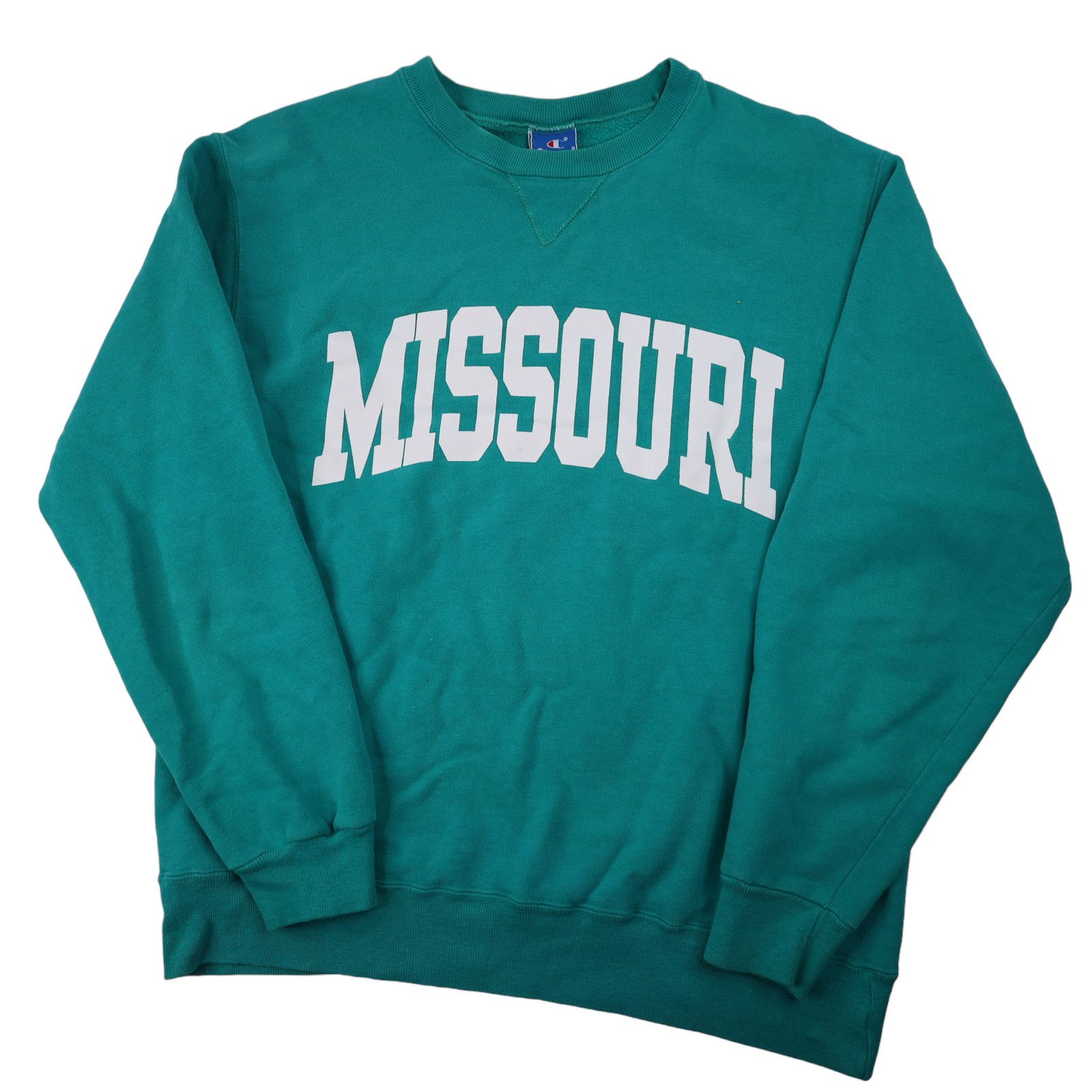 image of Champion Reverse Weave Missouri Spellout Sweatshirt in Blue, Men's (Size XL)