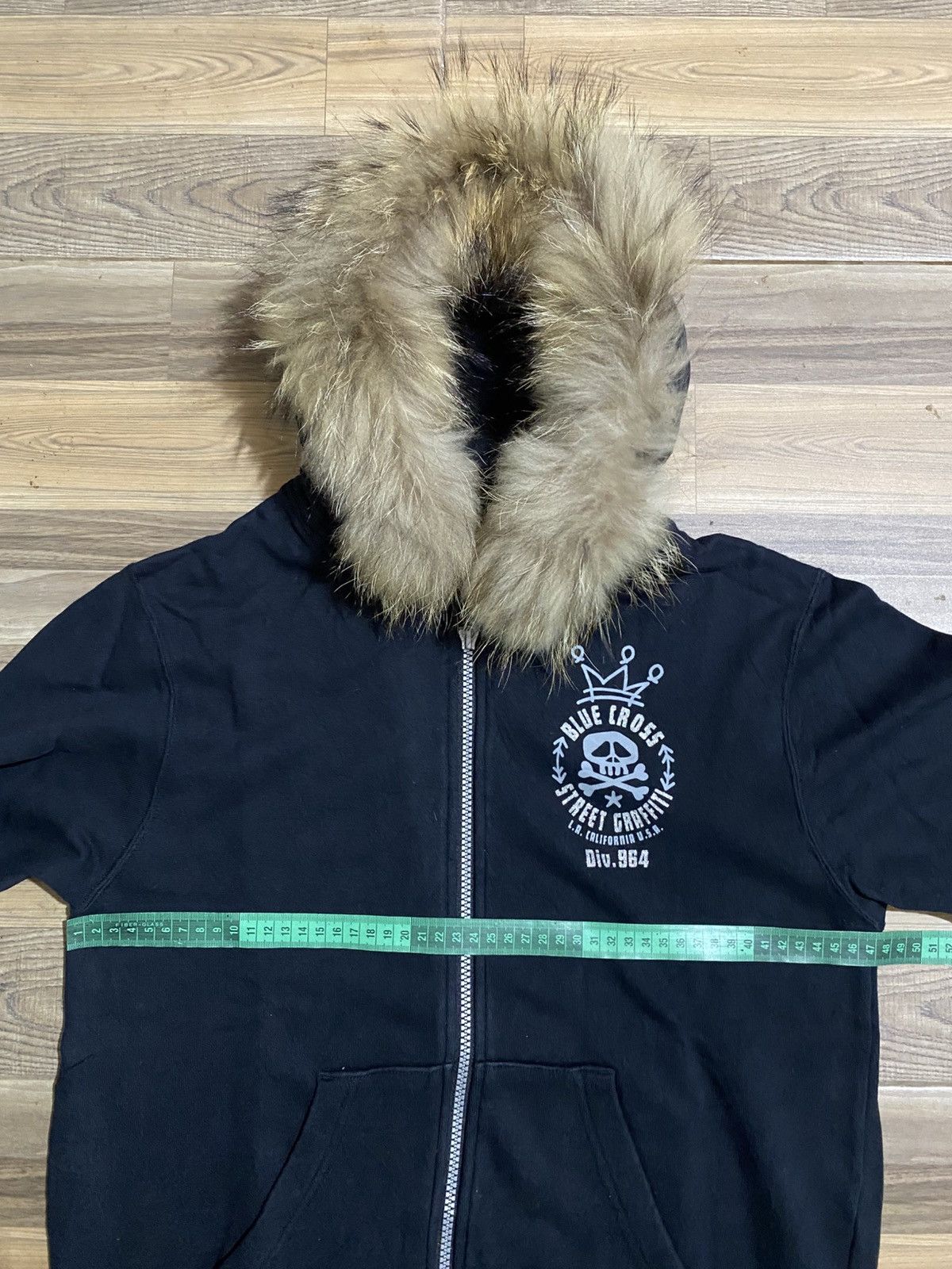 Japanese Brand BLUE CROSS SKULL FUR HOODIES Size M / US 6-8 / IT 42-44 - 13 Thumbnail