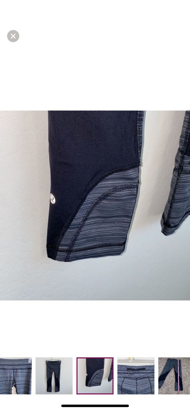 Lululemon Lululemon run inspire crop II Leggings with mesh size 4 Size 27" / US 4 / IT 40 - 7 Thumbnail