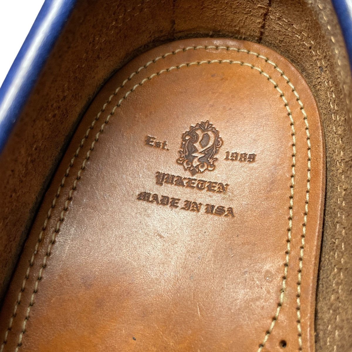 Yuketen VINTAGE Yuketen Kiltie Two-tone Blue/Black Leather Loafers Size US 10 / EU 43 - 5 Thumbnail