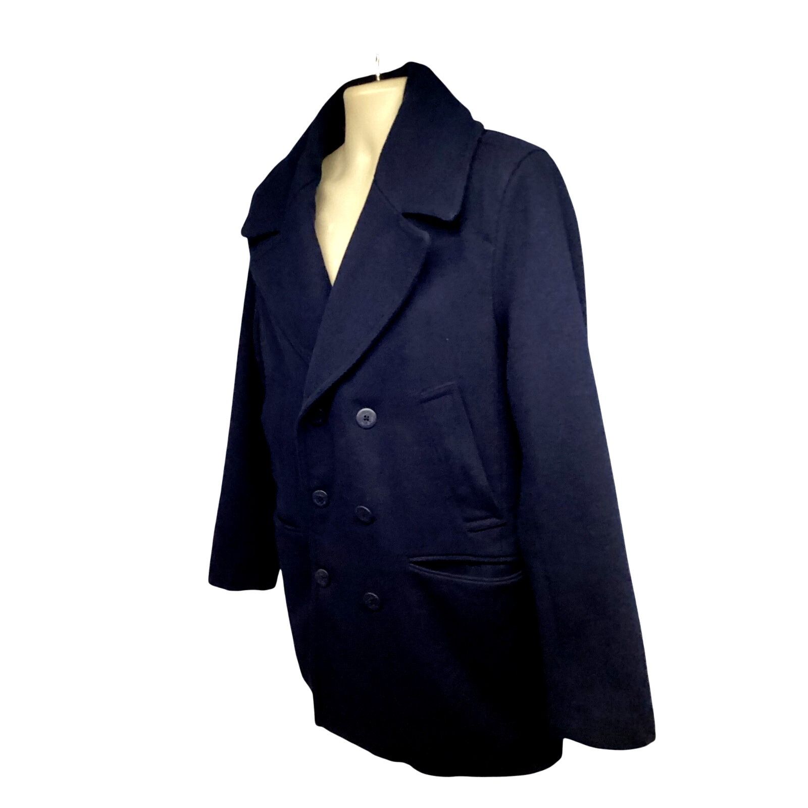 Banana Republic Banana Republic Mens Preppy Navy Wool Peacoat Medium Pockets Size US M / EU 48-50 / 2 - 3 Thumbnail