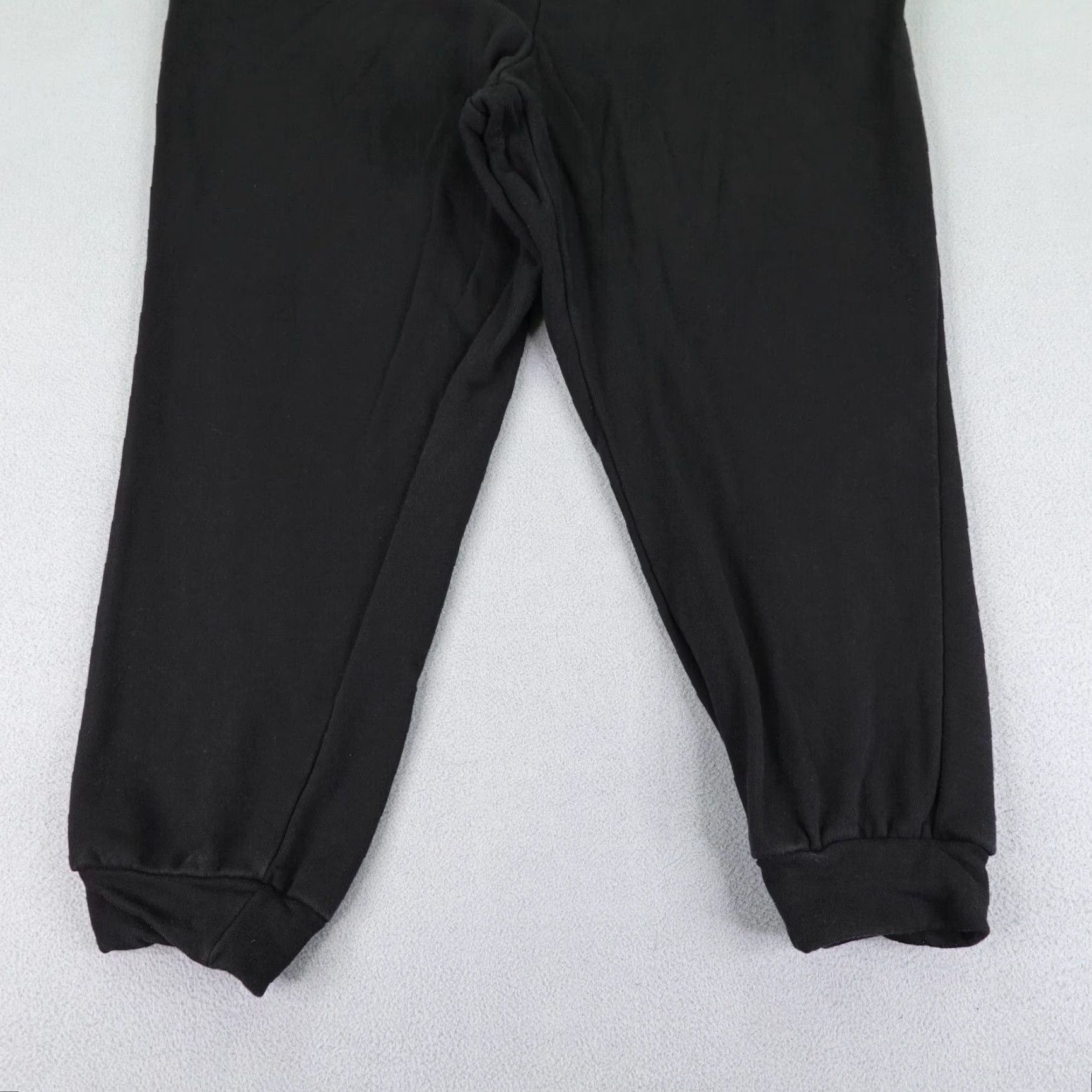 Juicy Couture VINTAGE Juicy Couture Pants Women's 2X Black Jogger Sweatpants Tapered Drawstring Pockets Knit Cotton Logo 90s Mens/Womens Size 37" - 3 Thumbnail