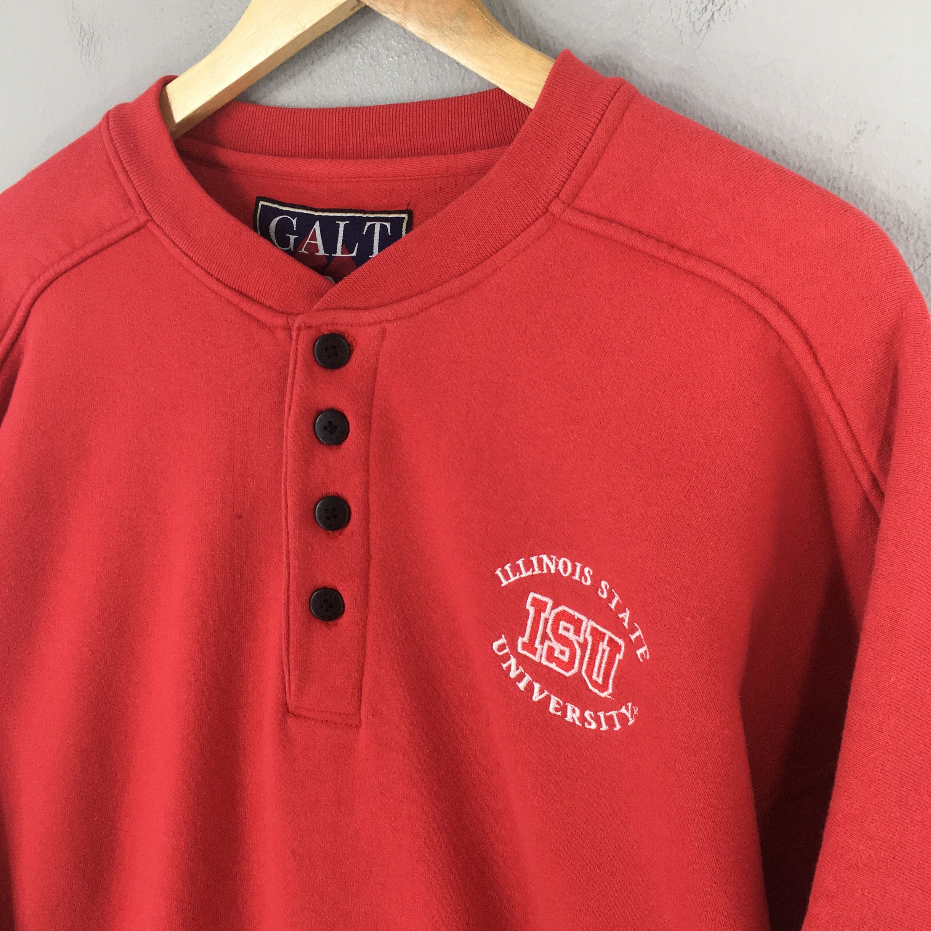 Vintage Vintage 90s Illinois State University Red Sweatshirt XLarge Size US XL / EU 56 / 4 - 3 Thumbnail