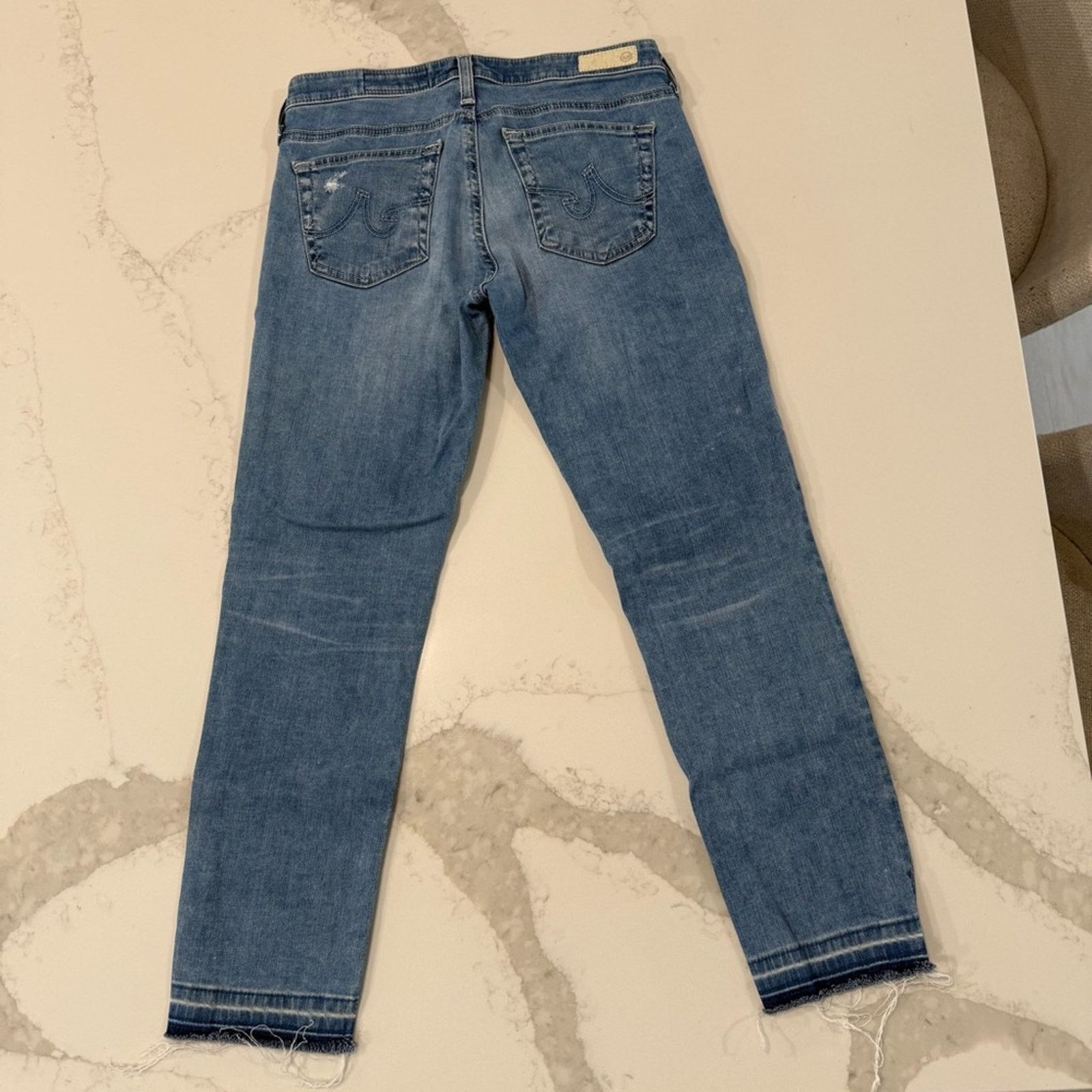 AG Adriano Goldschmied AG Adriano Goldschmied The Stilt Crop Frayed Jeans Womens 26 Size 26" / US 2 / IT 38 - 7 Thumbnail