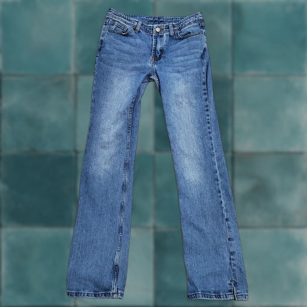 Vintage VINTAGE John Galt x Yellow Rat Bastard Jeans Women S 28x29 Blue Low Rise Ankle Slit Y2K 90s Grunge Retro Womens Size 28" / US 6 / IT 42 - 1 Thumbnail