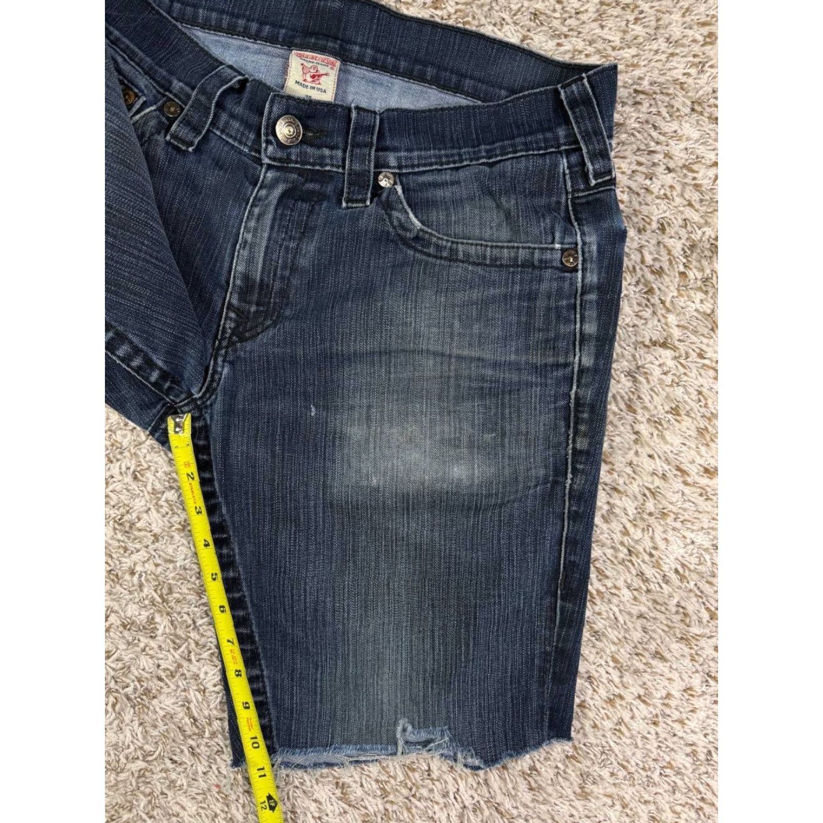 True Religion True Religion Ricky Denim Blue Cut Off Shorts Bermuda Men's 34 Made USA Blue USA Cotton Denim Summer Spring Mens Size US 34 / EU 50 - 6 Thumbnail