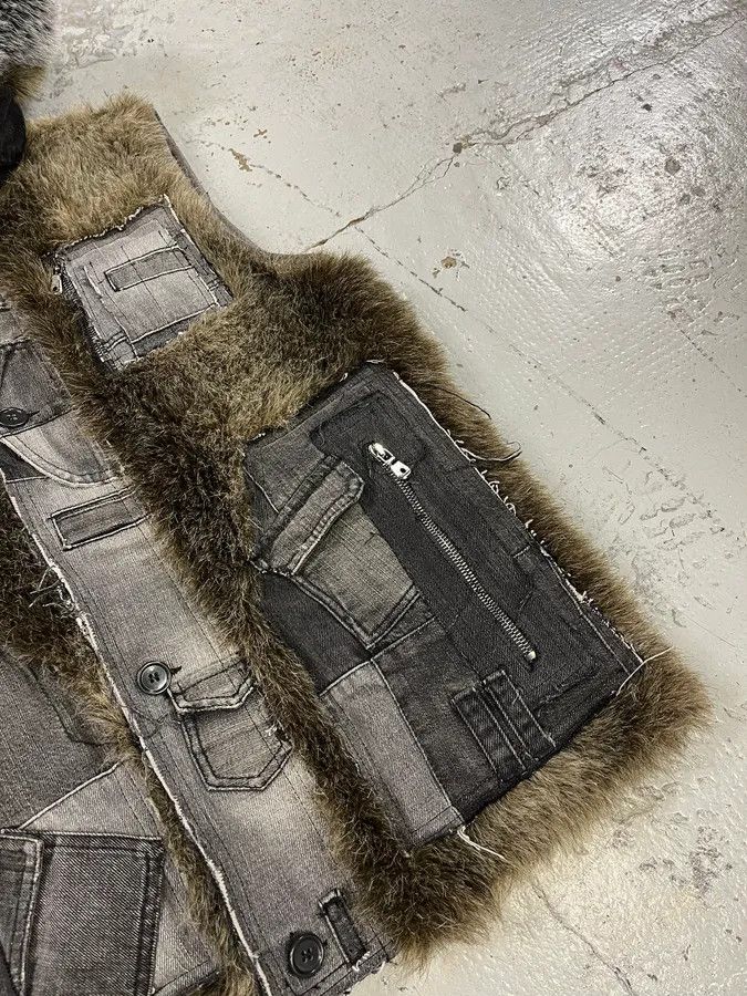 Dolce & Gabbana AW2011 Dolce & Gabbana Rabbit Fur Hooded Hybrid Denim Vest Jacket Size US S / EU 44-46 / 1 - 8 Thumbnail