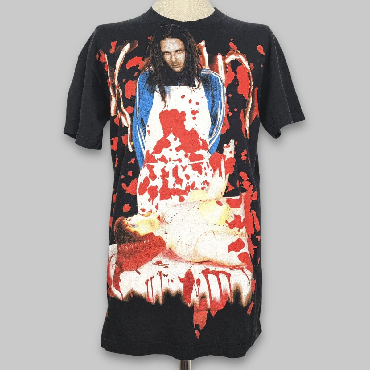 Vintage 90s Korn Bloody Doll All Over Jonathan Davis T Shirt