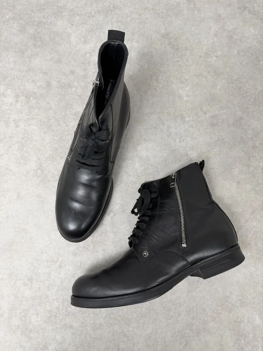 Diesel Diesel Black Classy Leather Boots Size US 11 / EU 44 - 2 Thumbnail