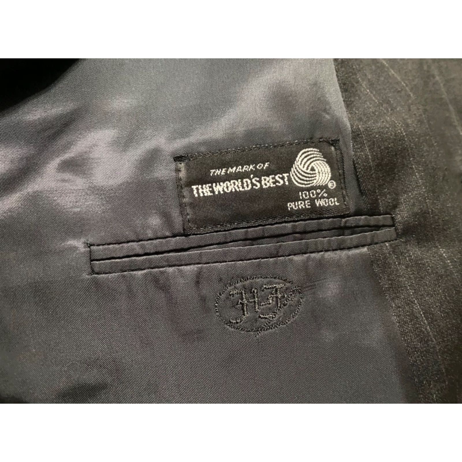 Vintage Hickey Freeman Blazer Mens Gray Wool 46 Striped Two-Button Long Sleeve Size US XXL / EU 58 / 5 - 7 Thumbnail