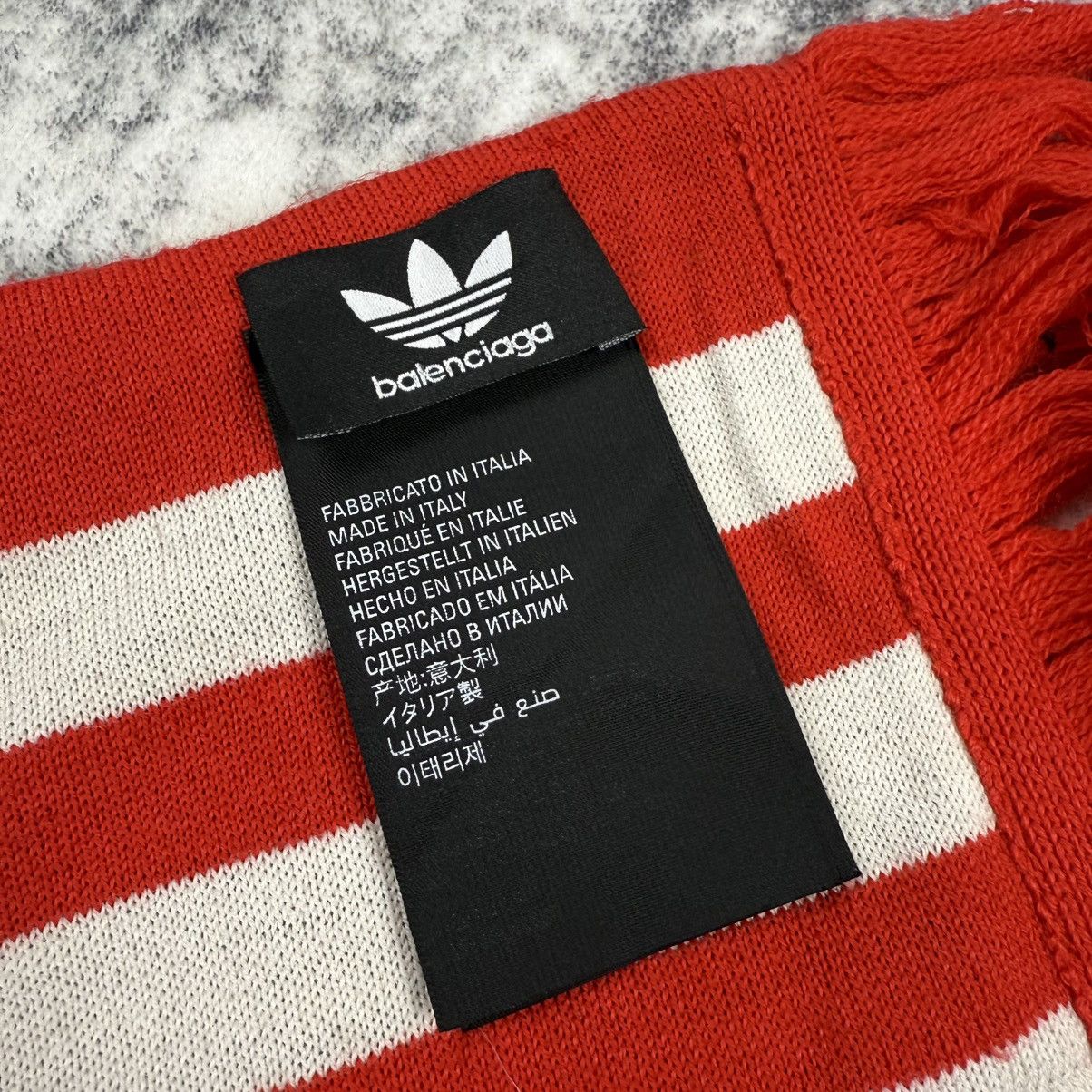 Adidas × Balenciaga Balenciaga & Adidas FW/22 Soccer ‘Red/White’ Scarf Size ONE SIZE - 6 Thumbnail