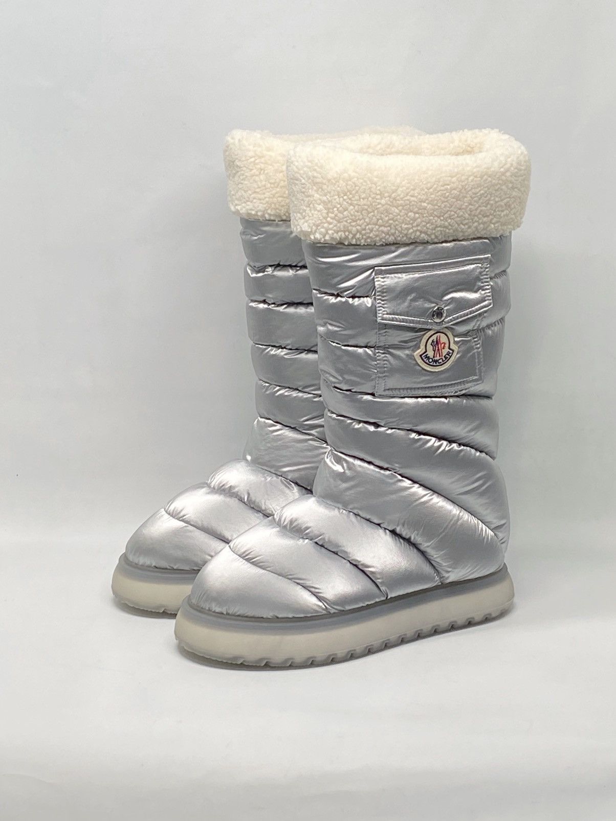 Moncler Moncler Gaia Pocket Faux Fur-Trim Snow Boots size 38 Size US 8 / IT 38 - 5 Thumbnail
