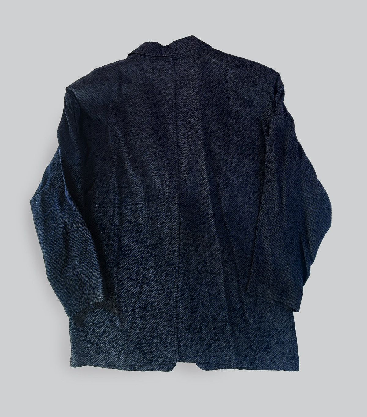 Issey Miyake Tiger Striped Rigid Tonal Blazer Size 42L - 2 Thumbnail