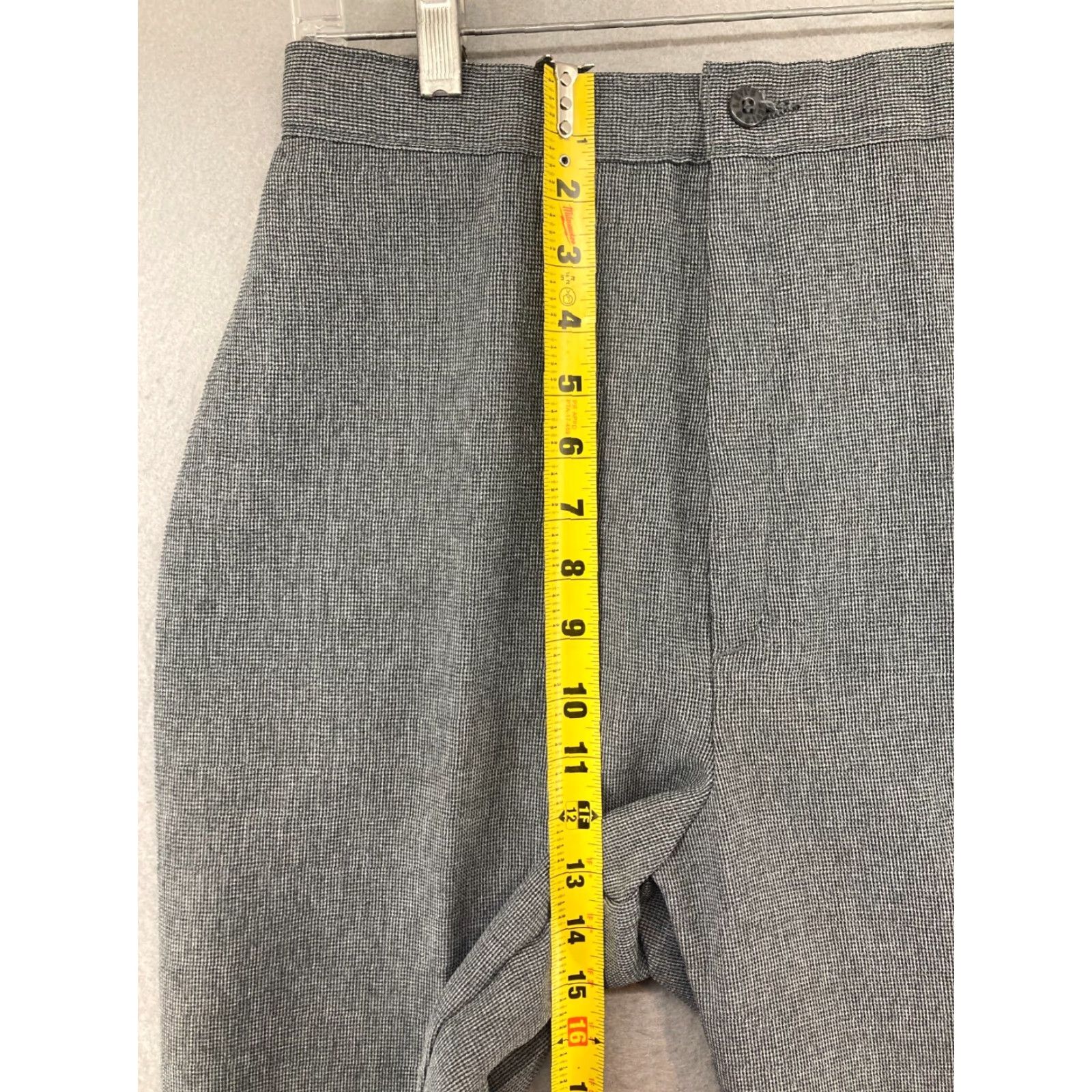 Levi's VINTAGE Levi's Pants 16 Black Check Trousers Women 31 Inseam 28 In Waist Classic Fit 80s 90s Dress Pants Size 38" / US 16 / IT 52 - 4 Thumbnail