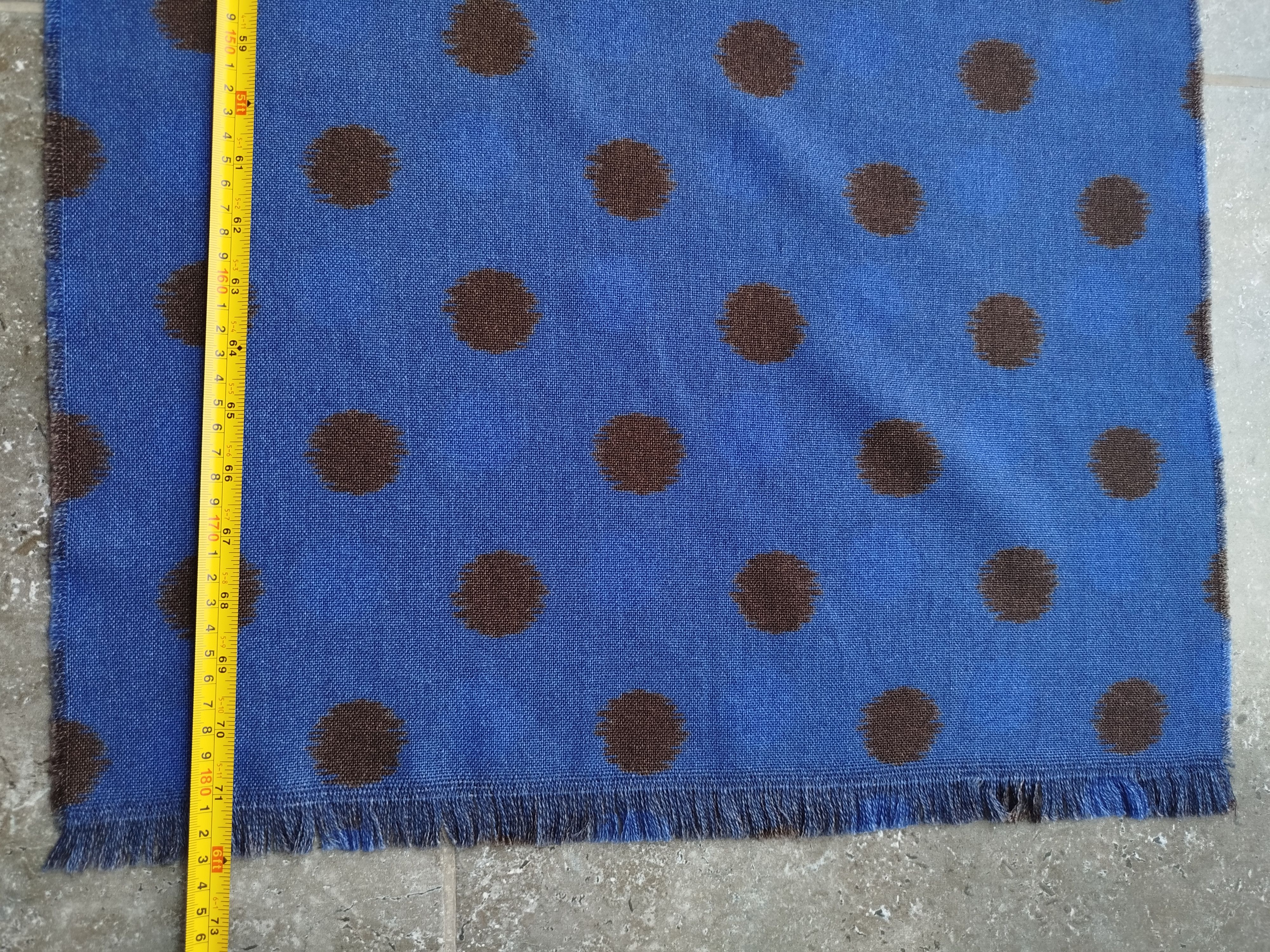 Boggi BOGGI Milano Scarf Polka Dot Wool Italy Size ONE SIZE - 8 Thumbnail