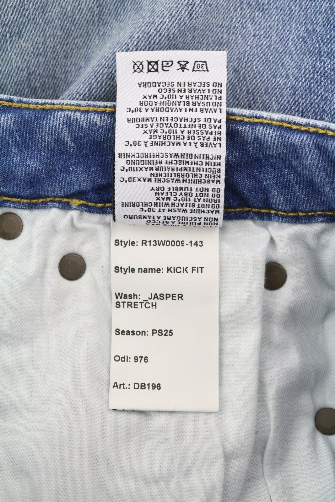 R13 KICK 26 Jasper Stretch Washed Ankle Length Jeans 84424 Size 26" / US 2 / IT 38 - 10 Thumbnail
