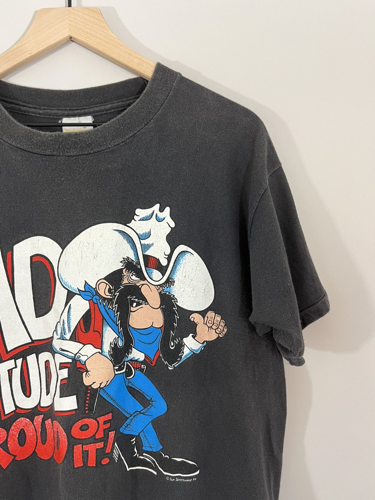 Vintage Single Stitch Faded Cowboy Western Cartoon Tee Size US M / EU 48-50 / 2 - 5 Thumbnail