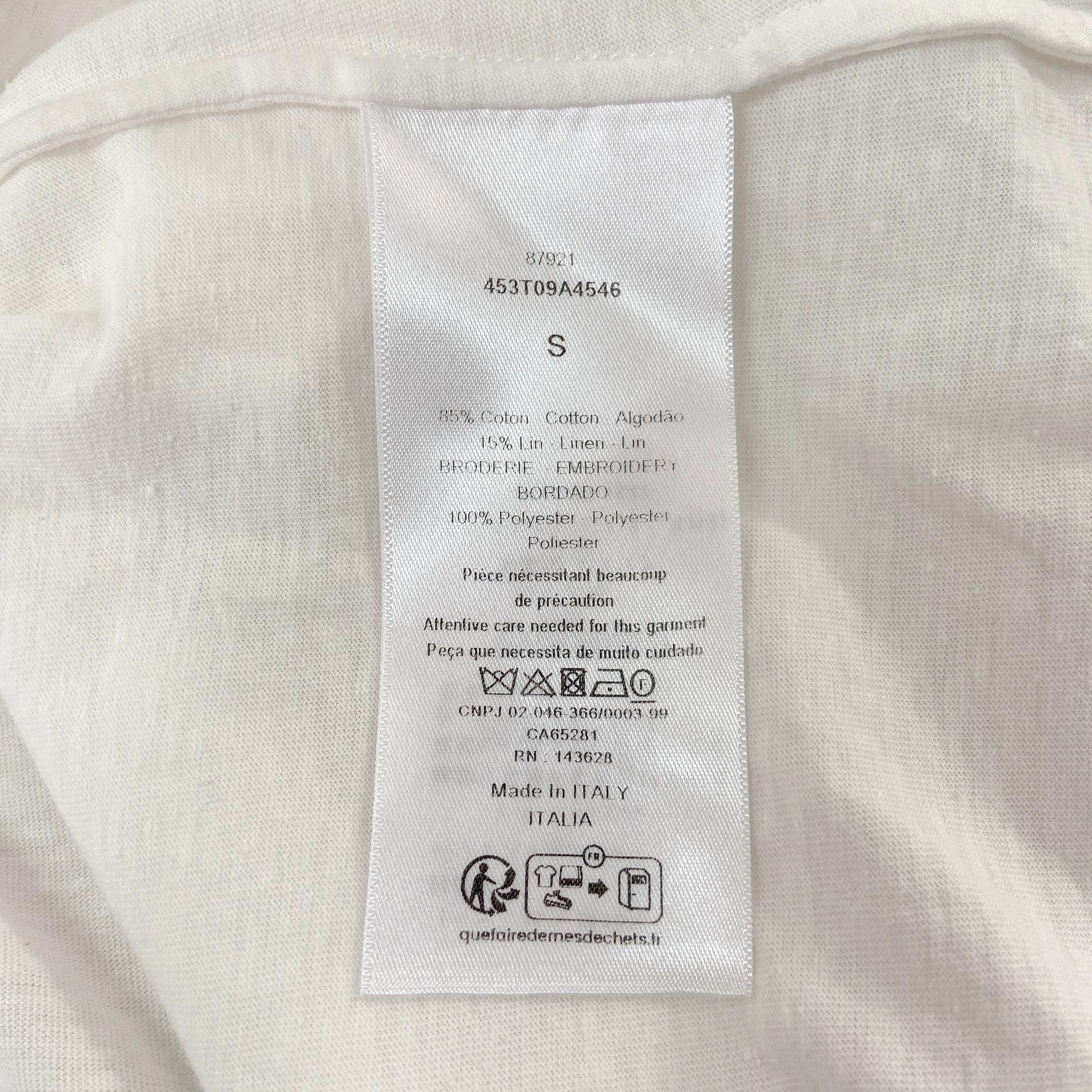Dior Christian Dior White Logo Tee S Size S / US 4 / IT 40 - 7 Thumbnail